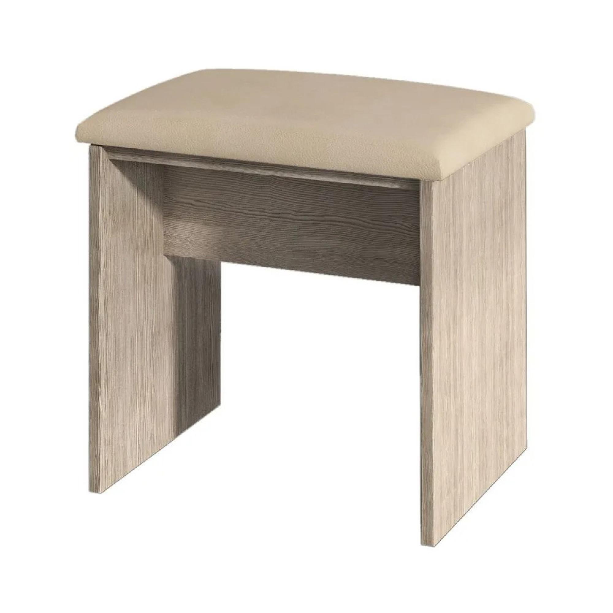 Vienna Dressing Stool - Padded - Oak