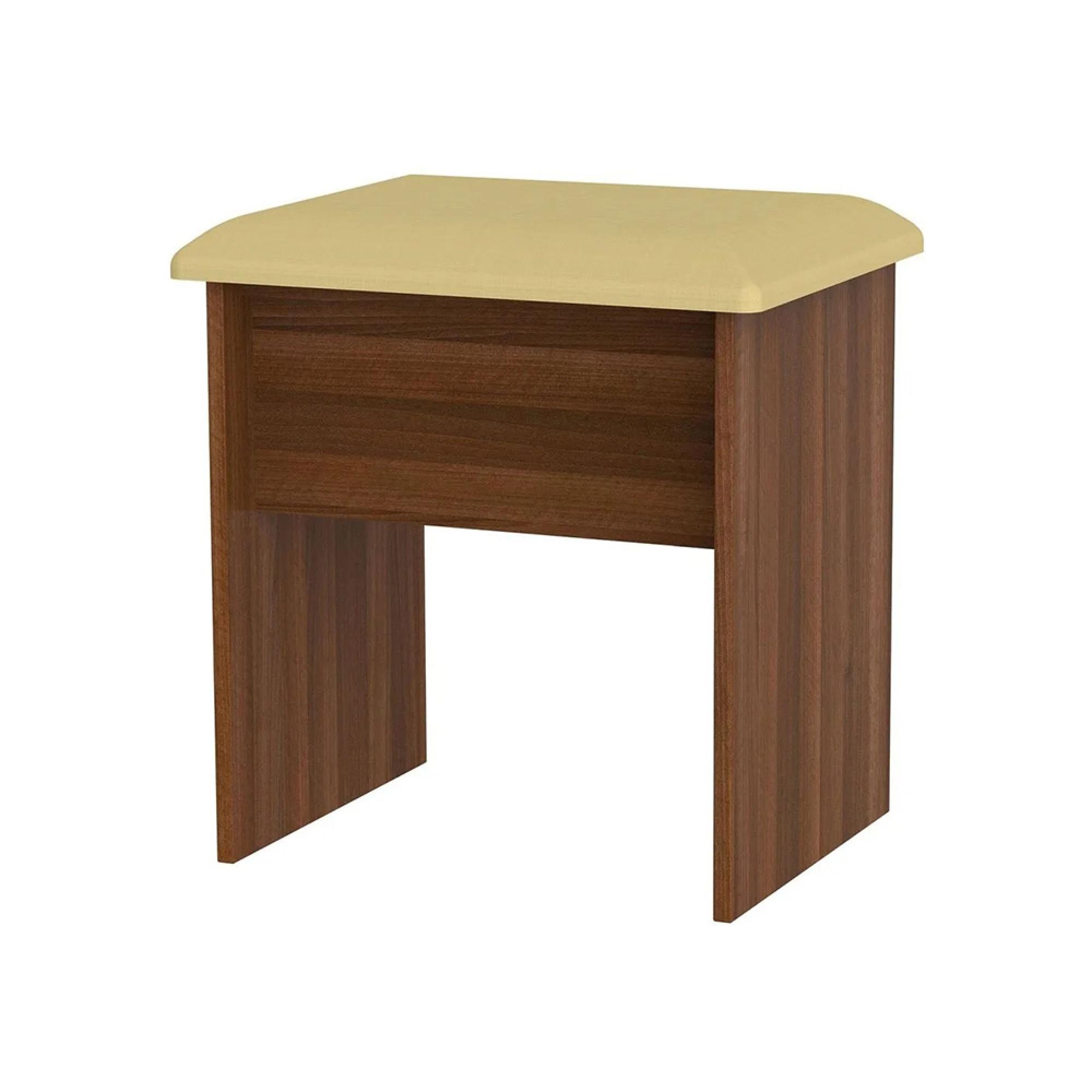 Knightsbridge Padded Dressing Stool - Walnut