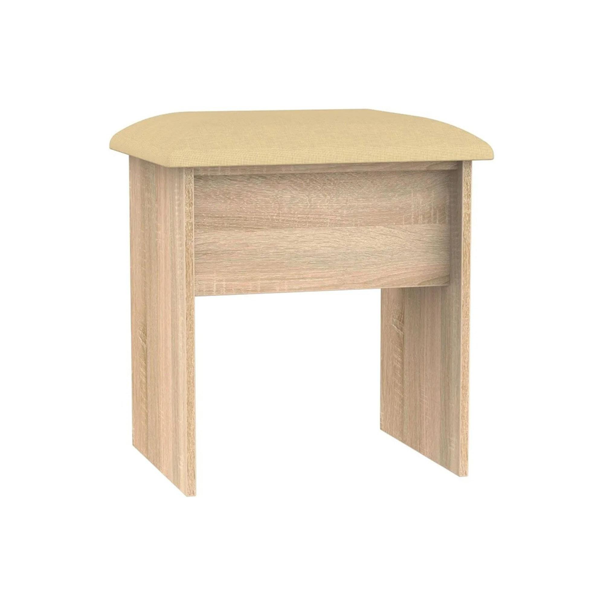 Dorset Dressing Stool - Padded - Oak