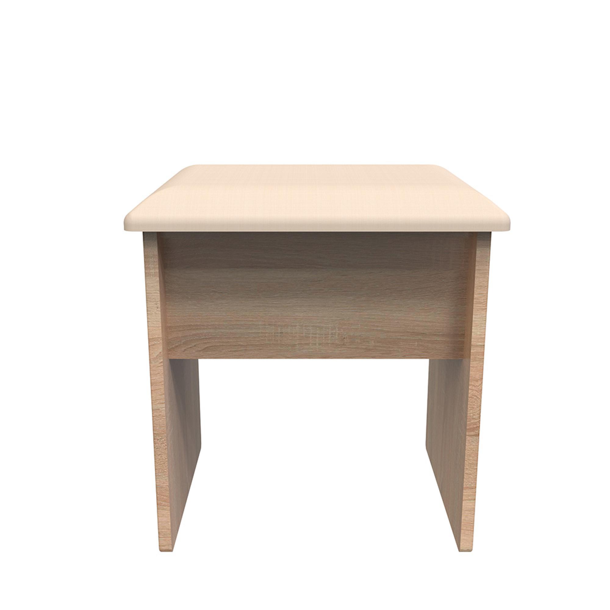 Devon Padded Dressing Stool - Oak