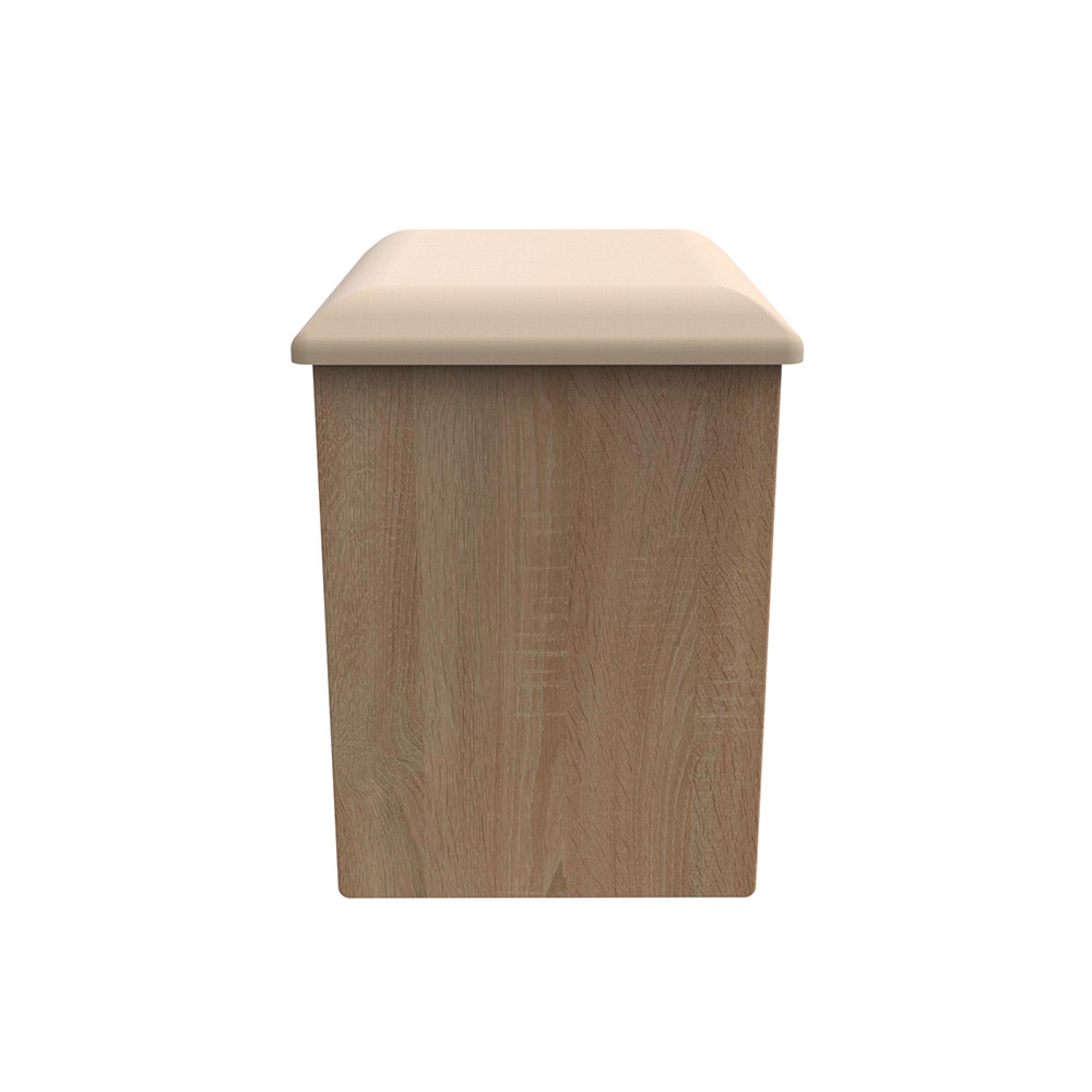 Devon Padded Dressing Stool - Oak