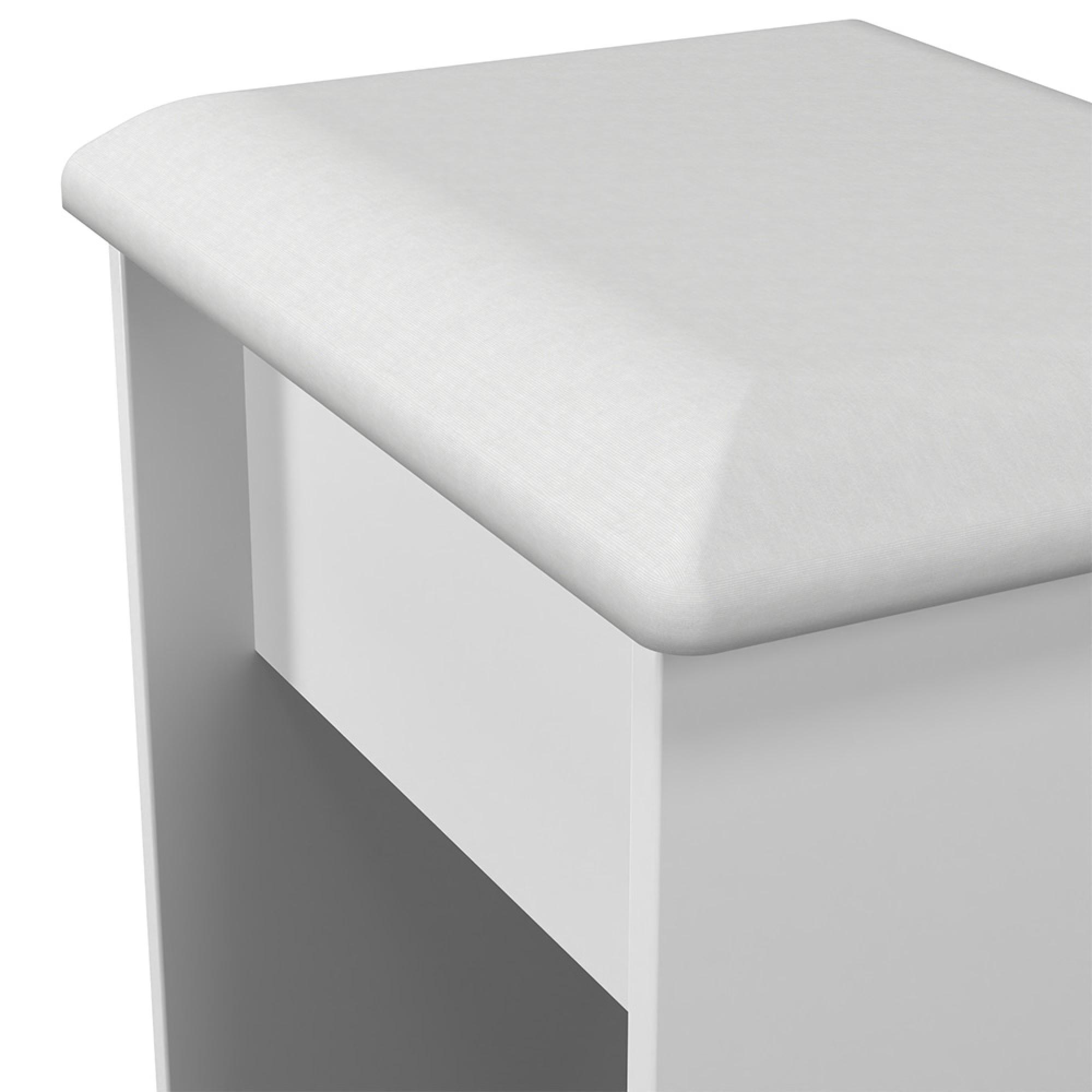 Worcester Dressing Stool - Padded - White