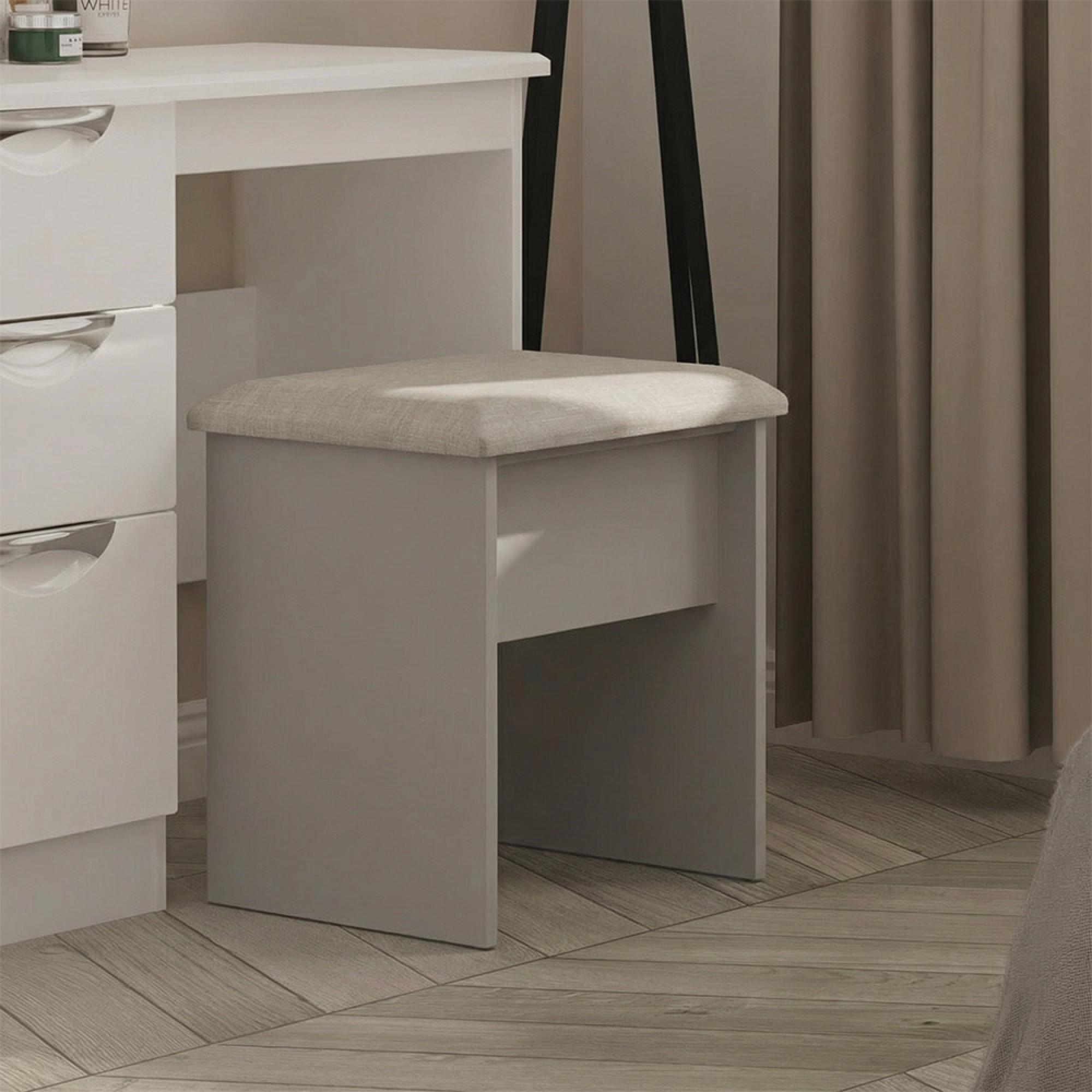 Camden Dressing Stool - Padded - Cashmere