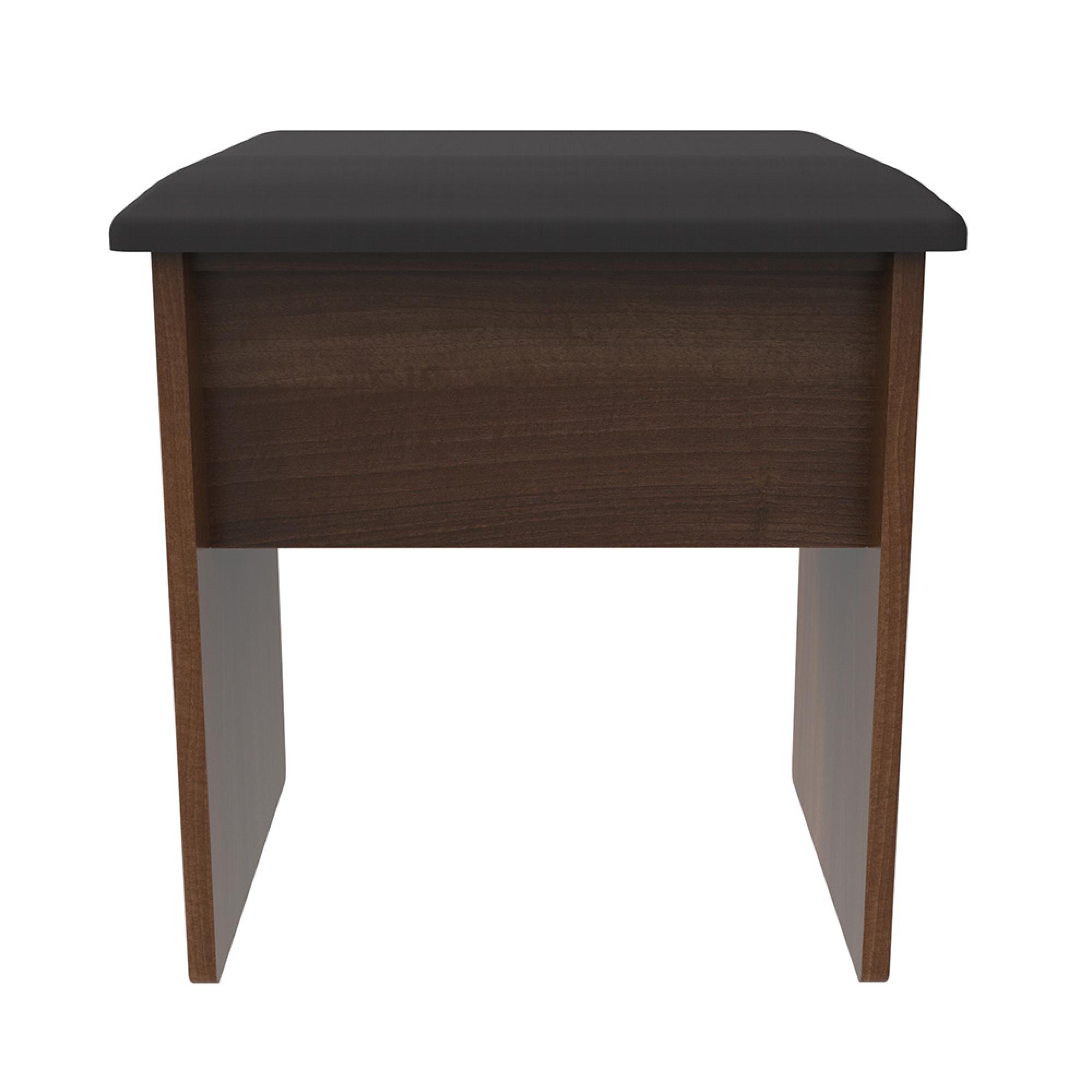 Avon Padded Dressing Stool - Walnut