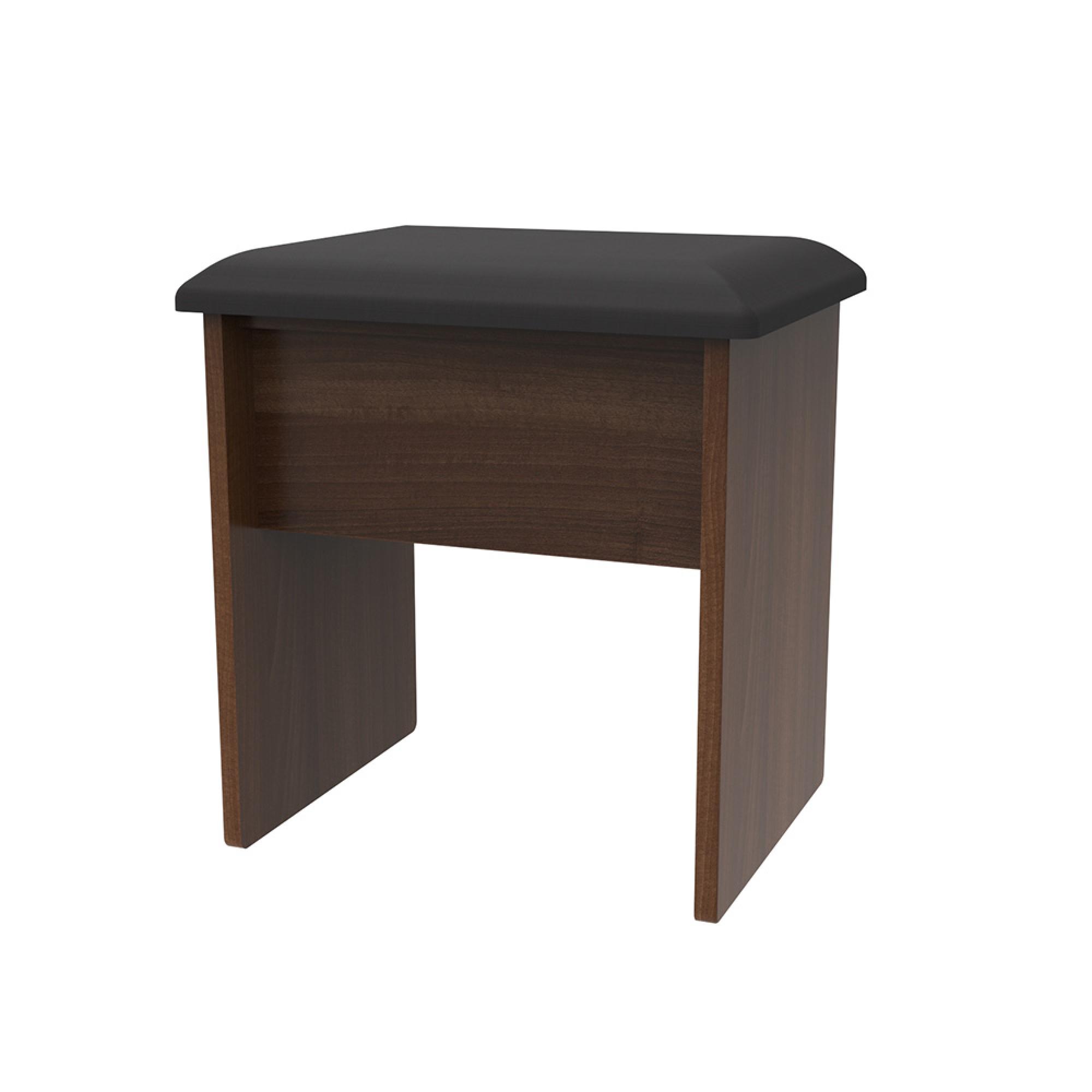 Avon Padded Dressing Stool - Walnut