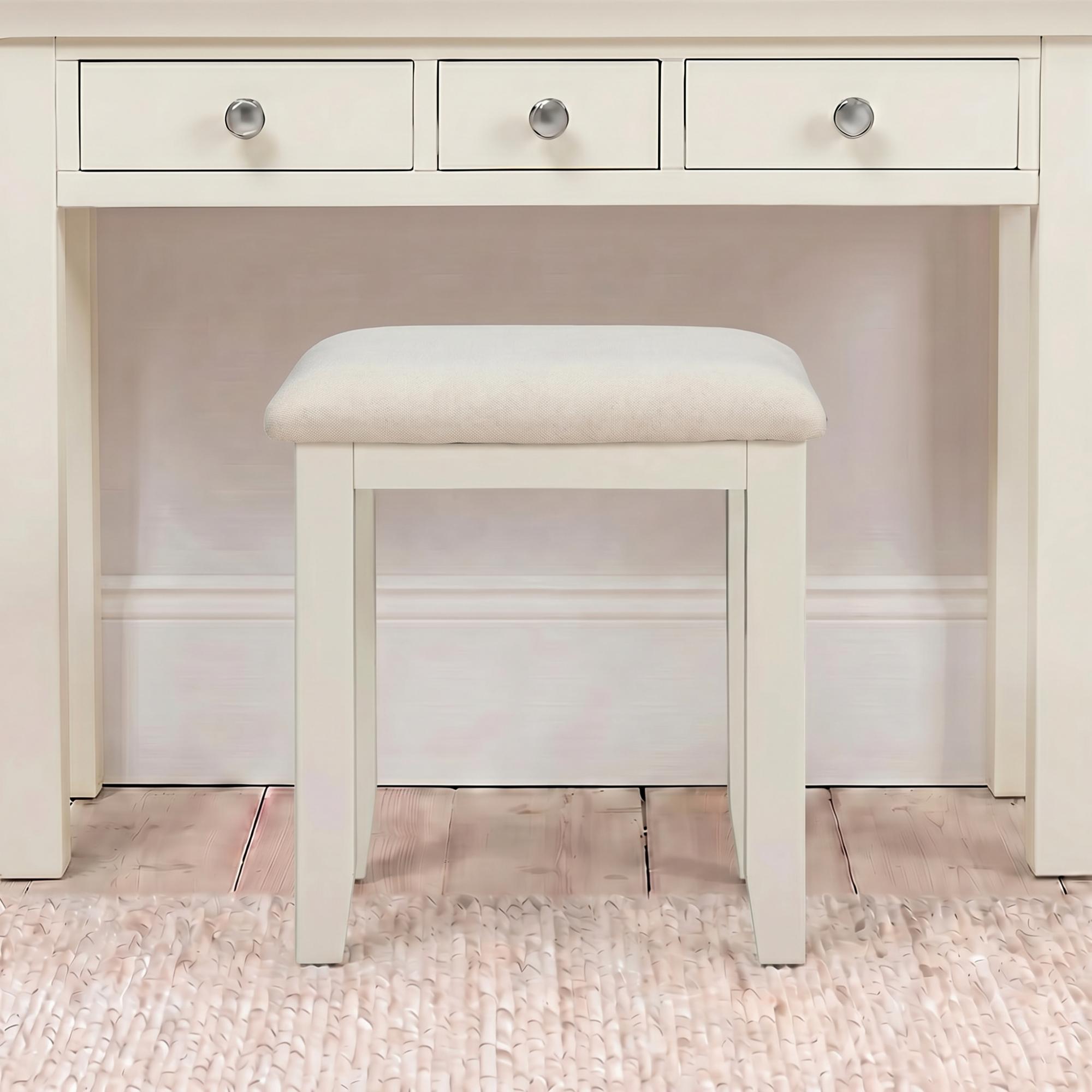 Paisley Dressing Stool - Cream Painted