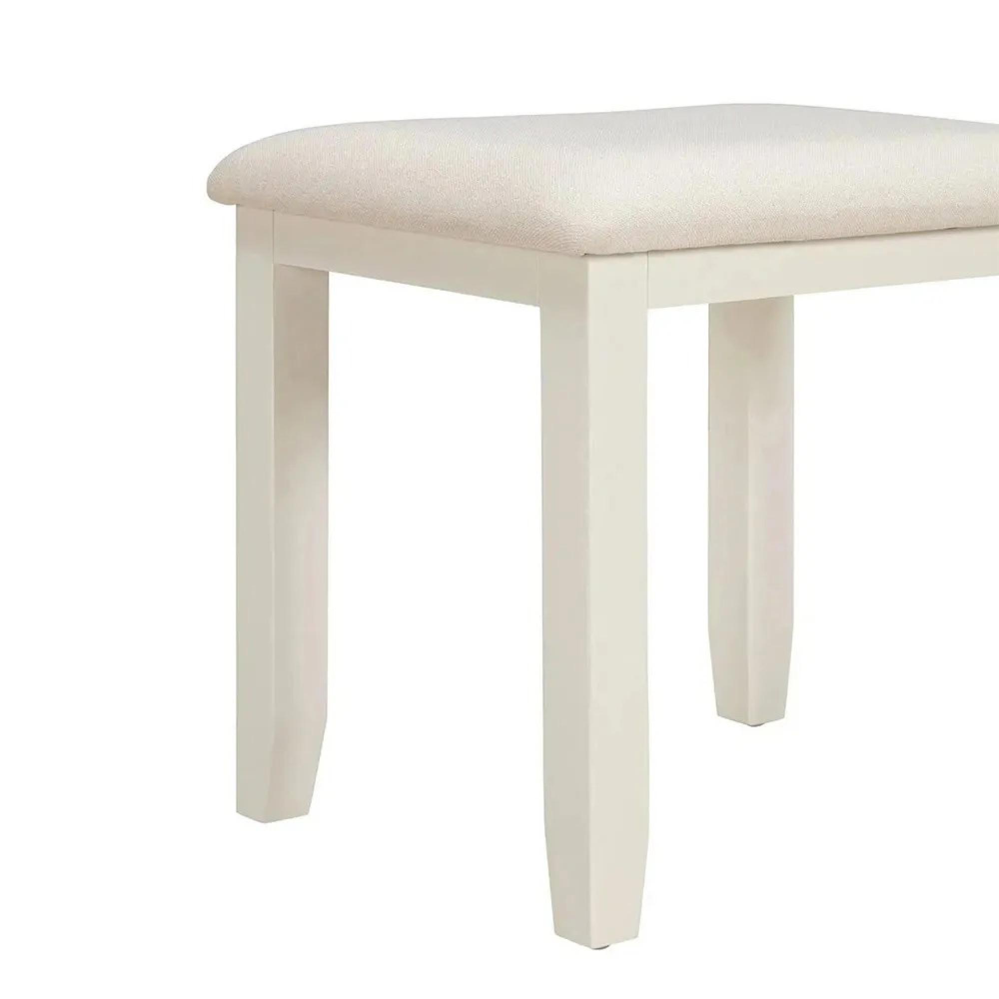 Paisley Dressing Stool - Cream Painted