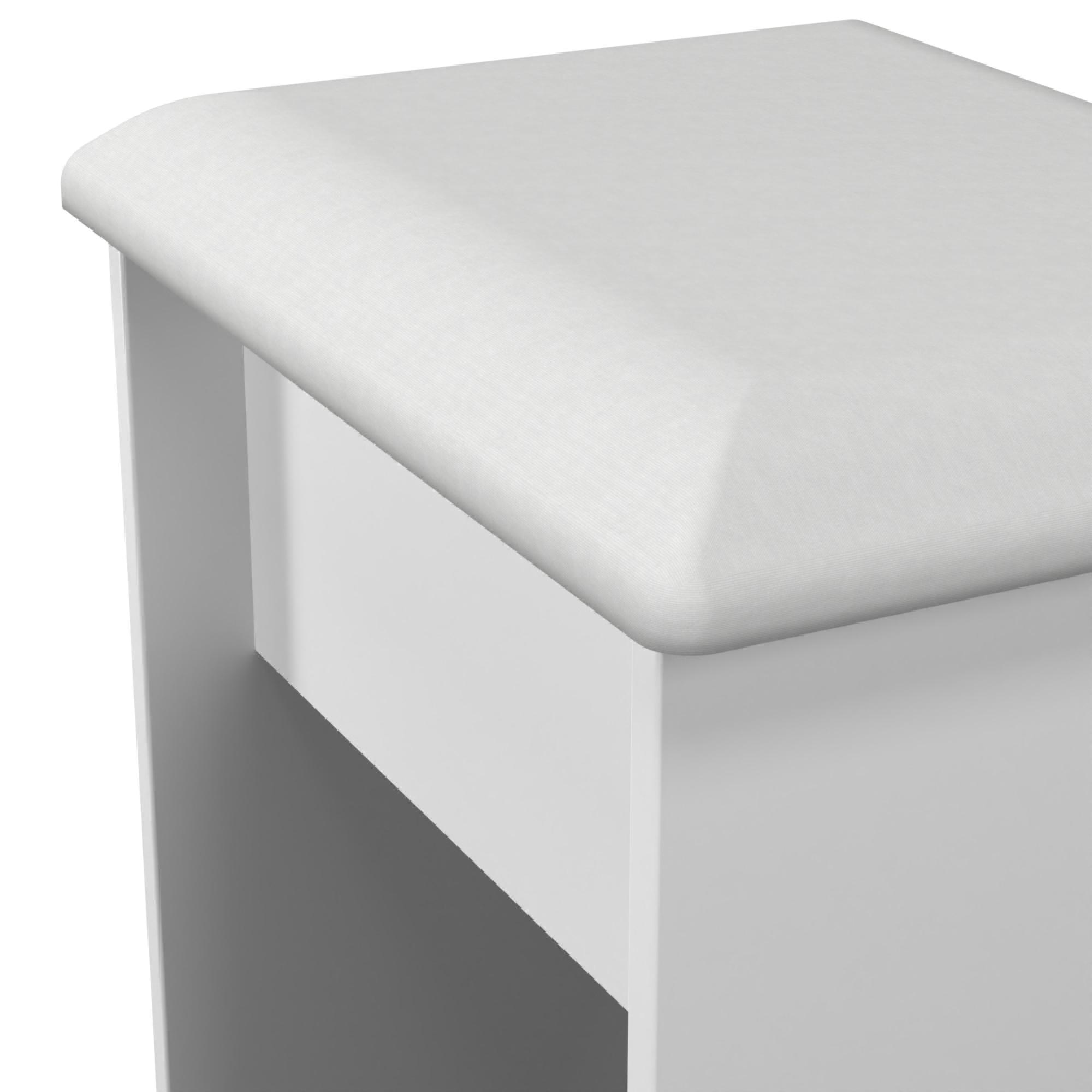 Java Dressing Stool - Padded - White Matt