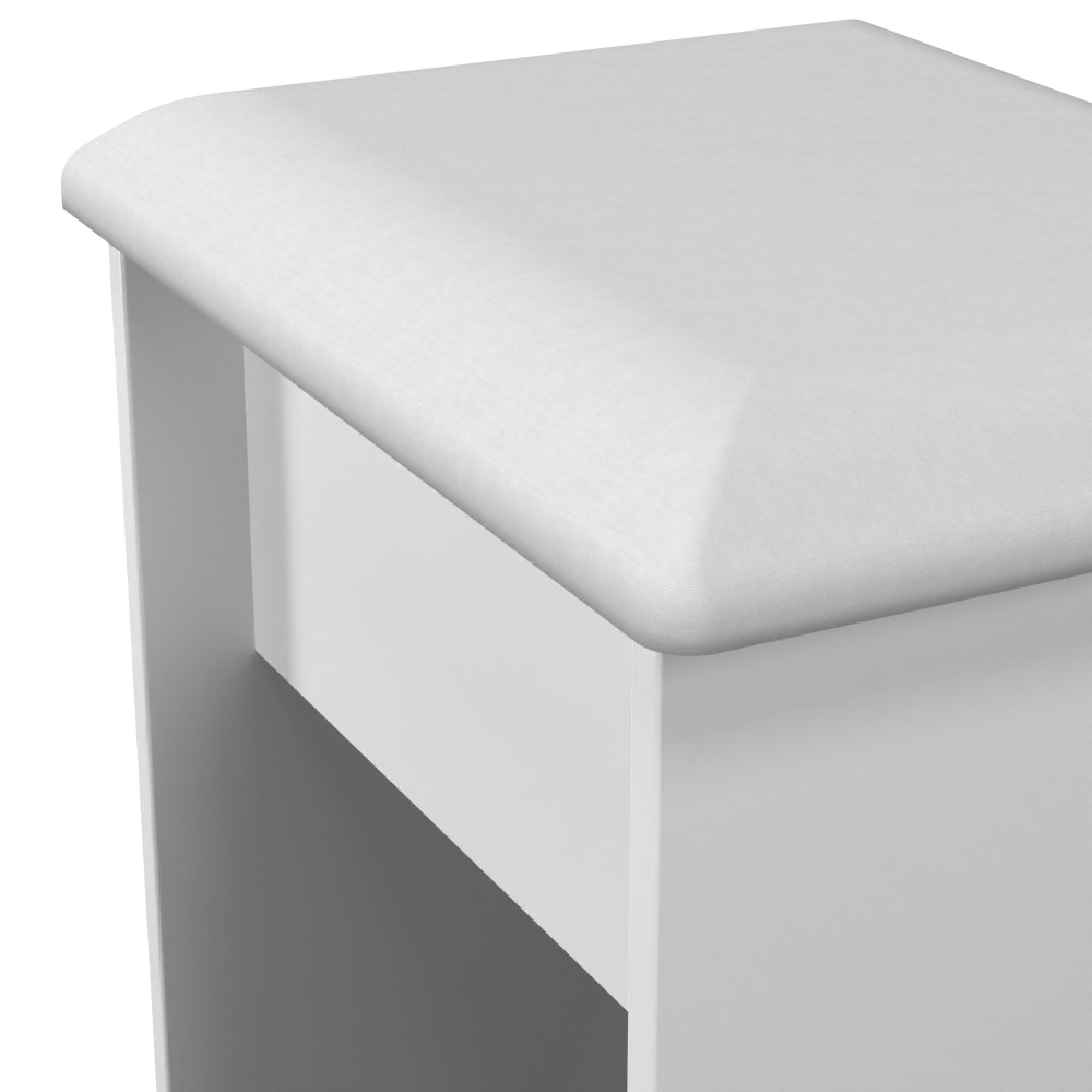Yarmouth Dressing Stool - Padded - White Matt
