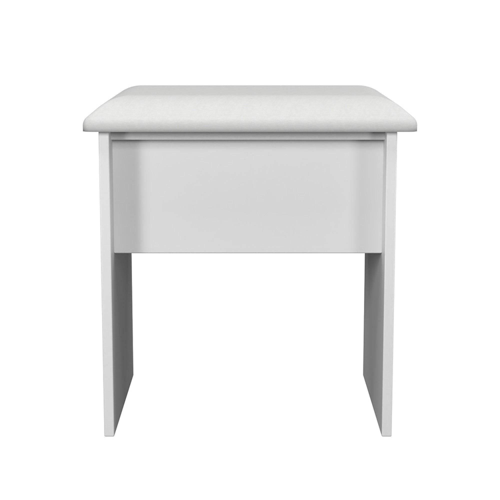 Sussex Padded Dressing Stool - White