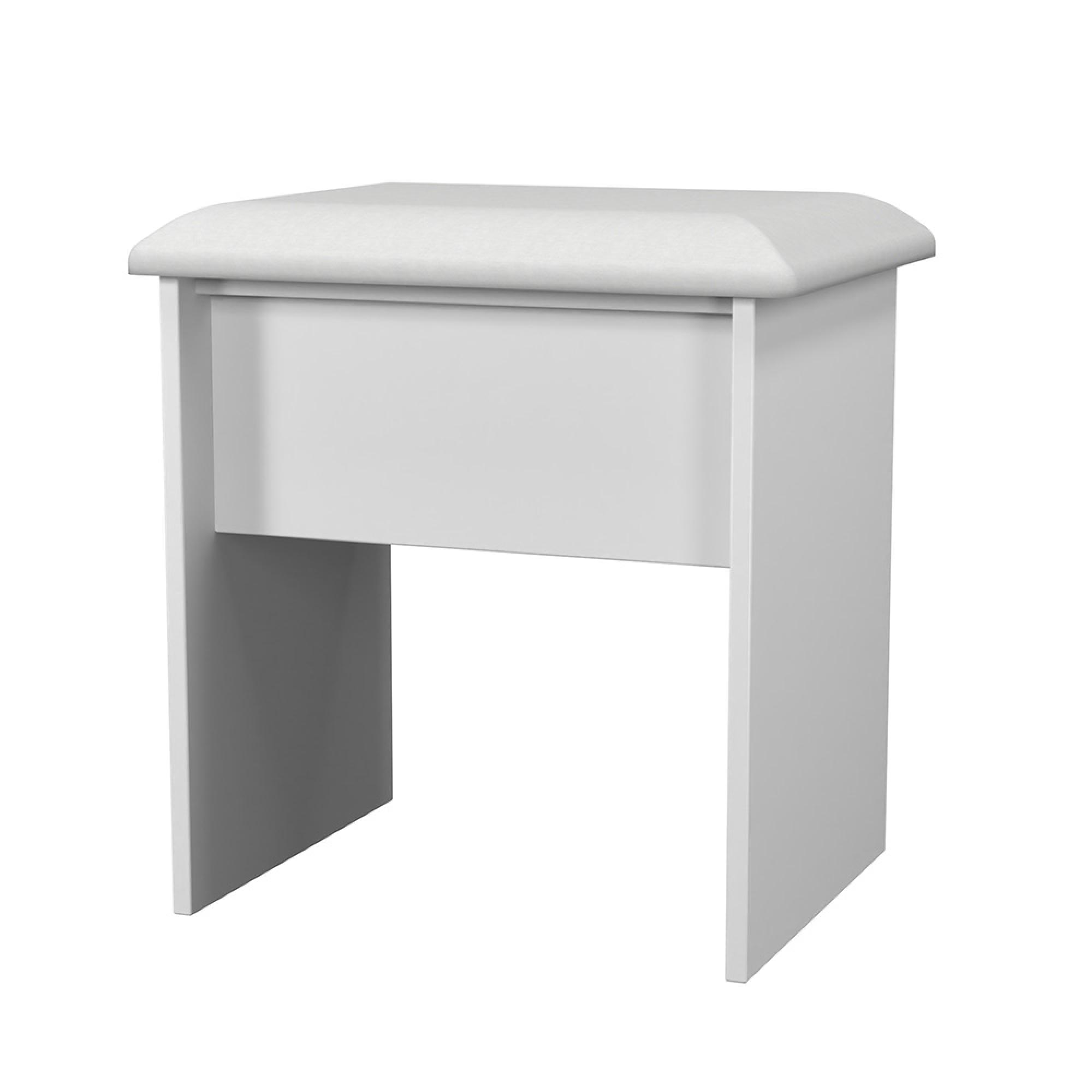 Sussex Padded Dressing Stool - White
