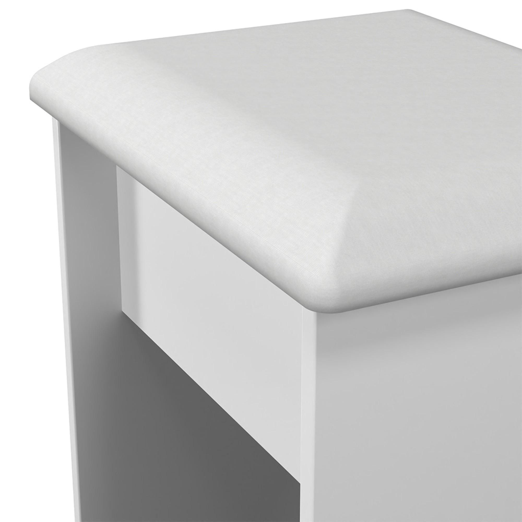 Sussex Padded Dressing Stool - White
