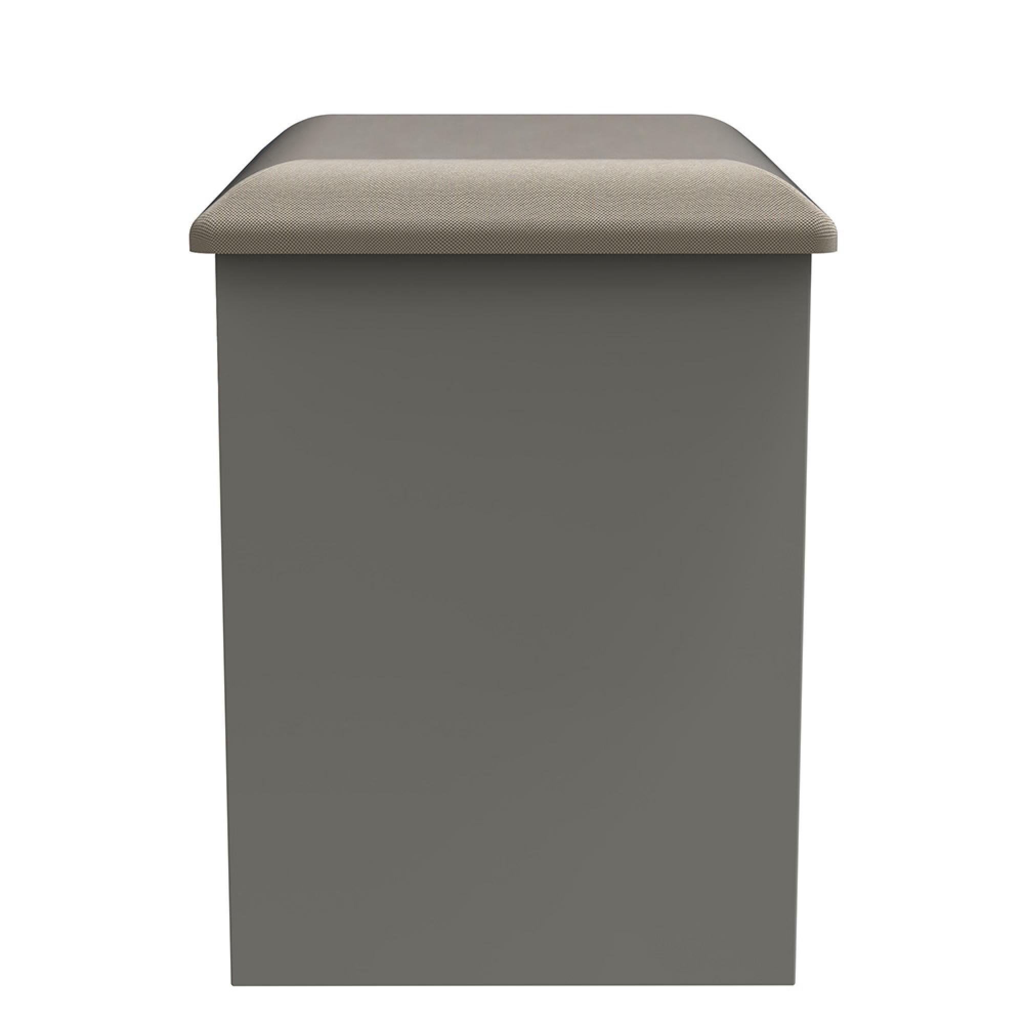 Milan Dressing Stool - Padded - Grey