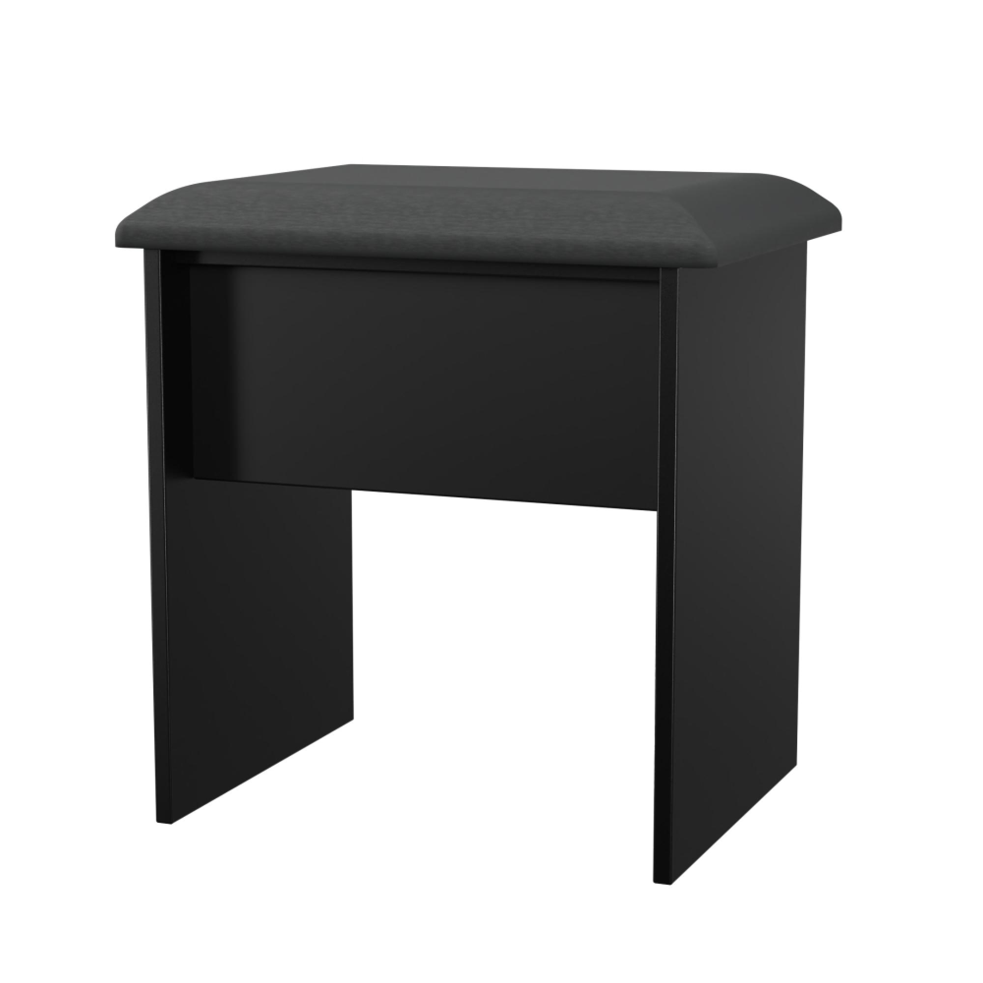 Java Dressing Stool - Padded - Black Ash