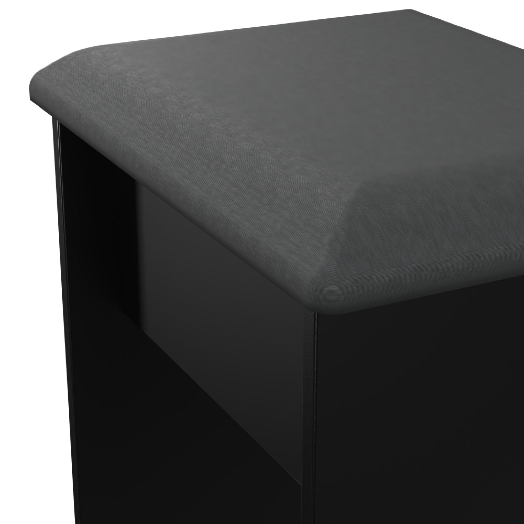 Java Dressing Stool - Padded - Black Ash