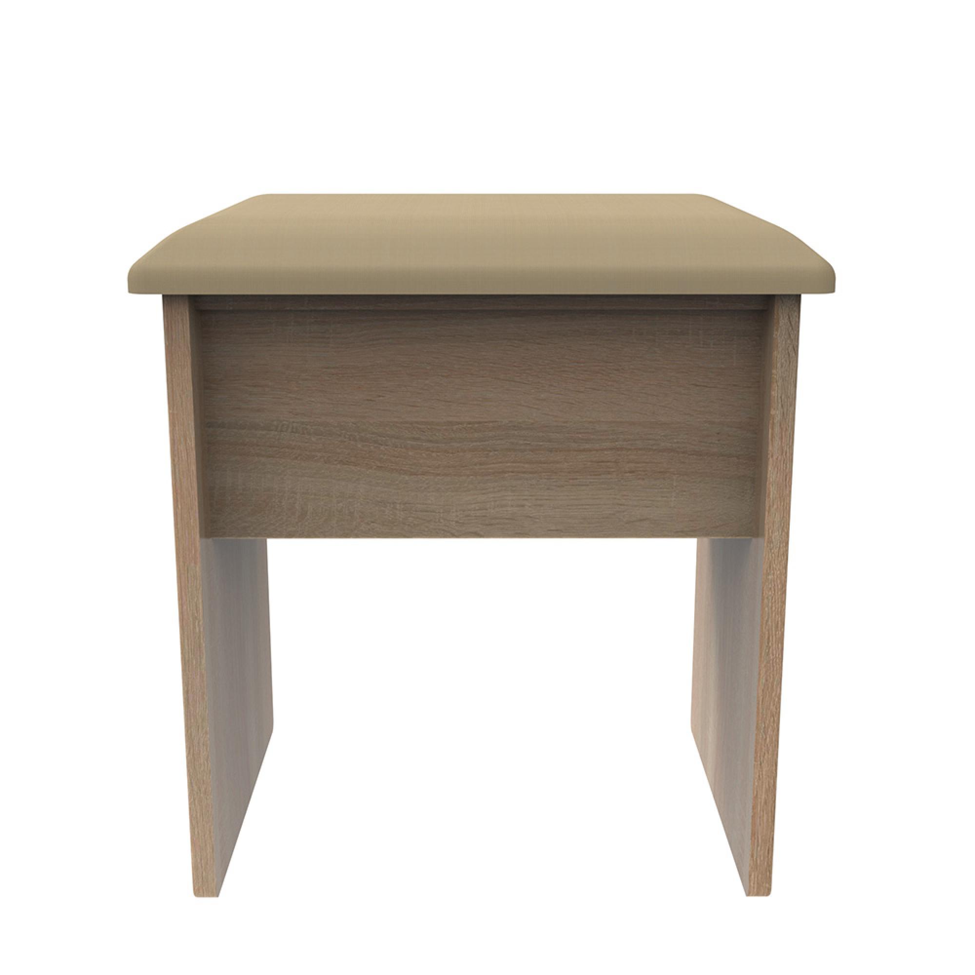 Avon Padded Dressing Stool - Oak
