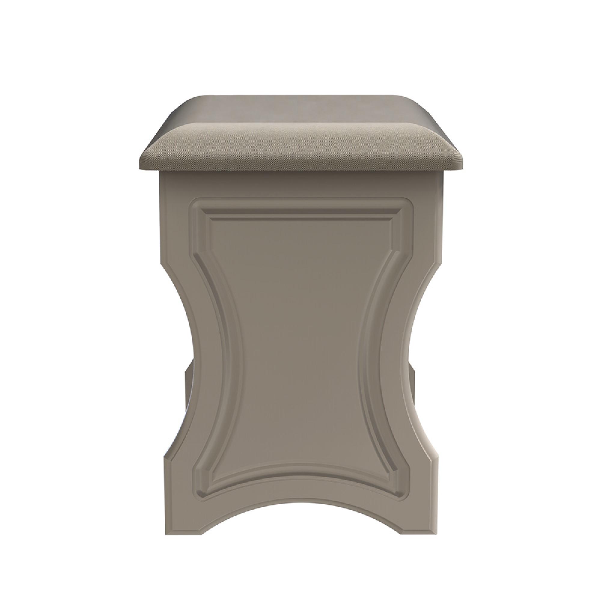 Balmoral Dressing Stool - Padded - Cashmere