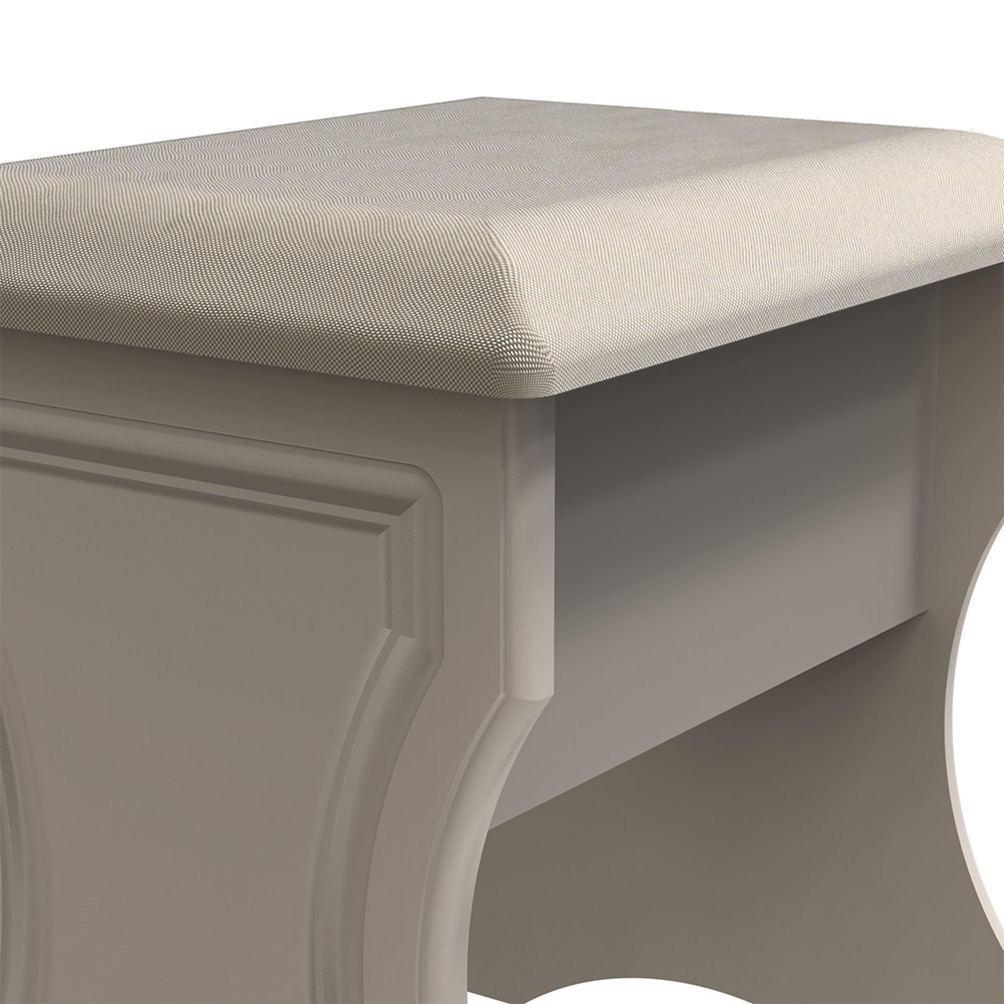 Balmoral Dressing Stool - Padded - Cashmere