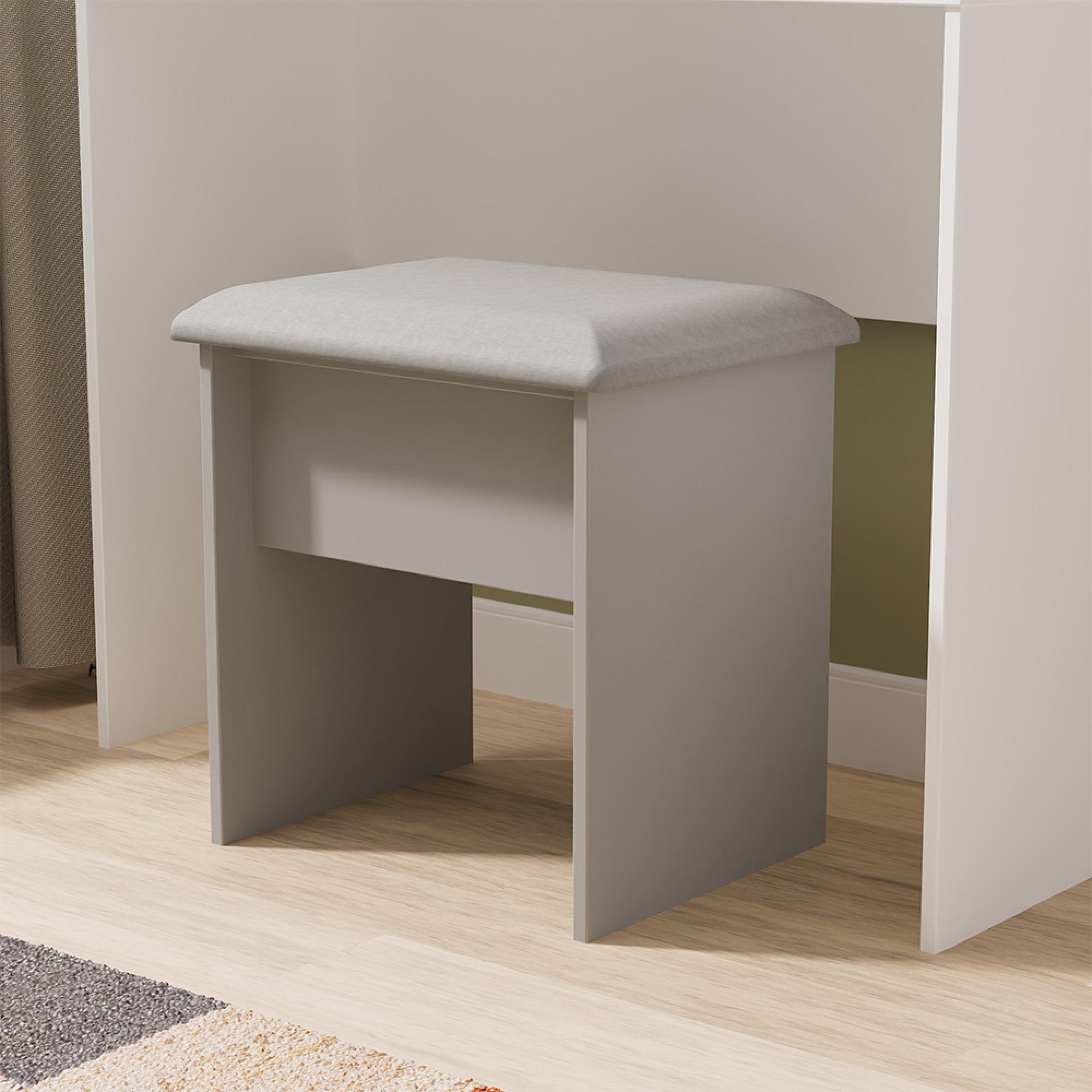 Haworth Dressing Stool - Padded - Grey
