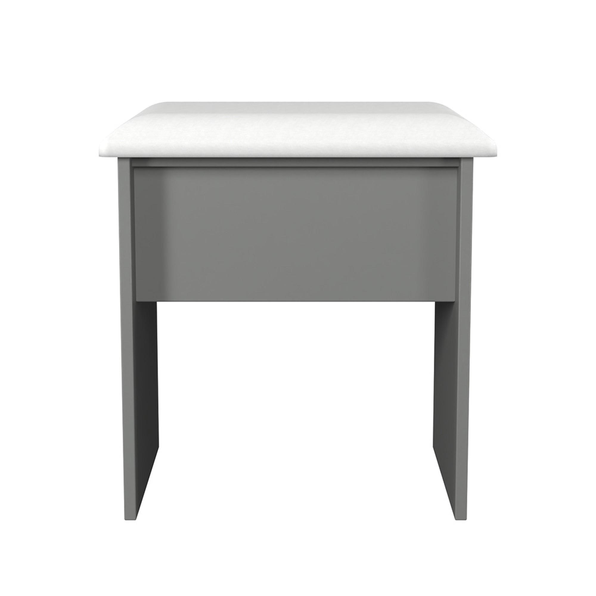 Haworth Dressing Stool - Padded - Grey