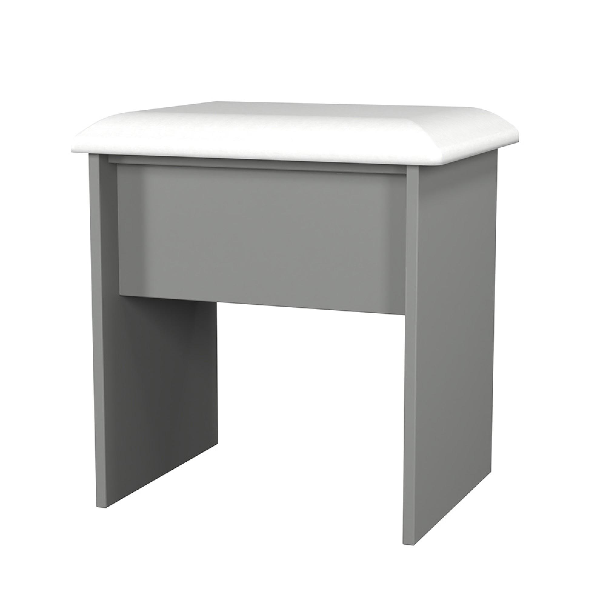 Haworth Dressing Stool - Padded - Grey