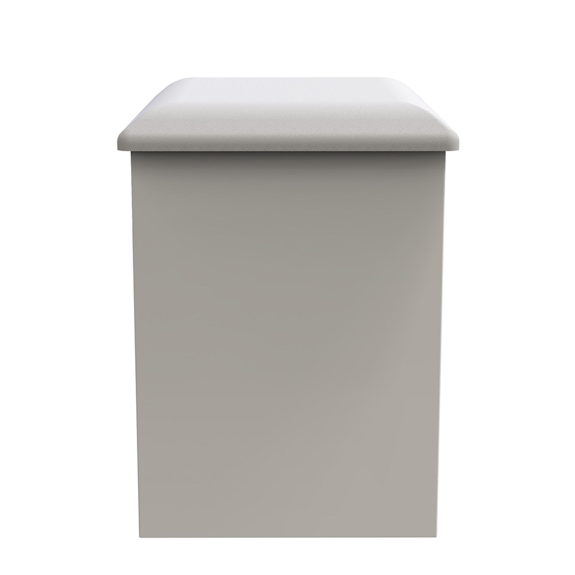 Milan Dressing Stool - Padded - White Gloss