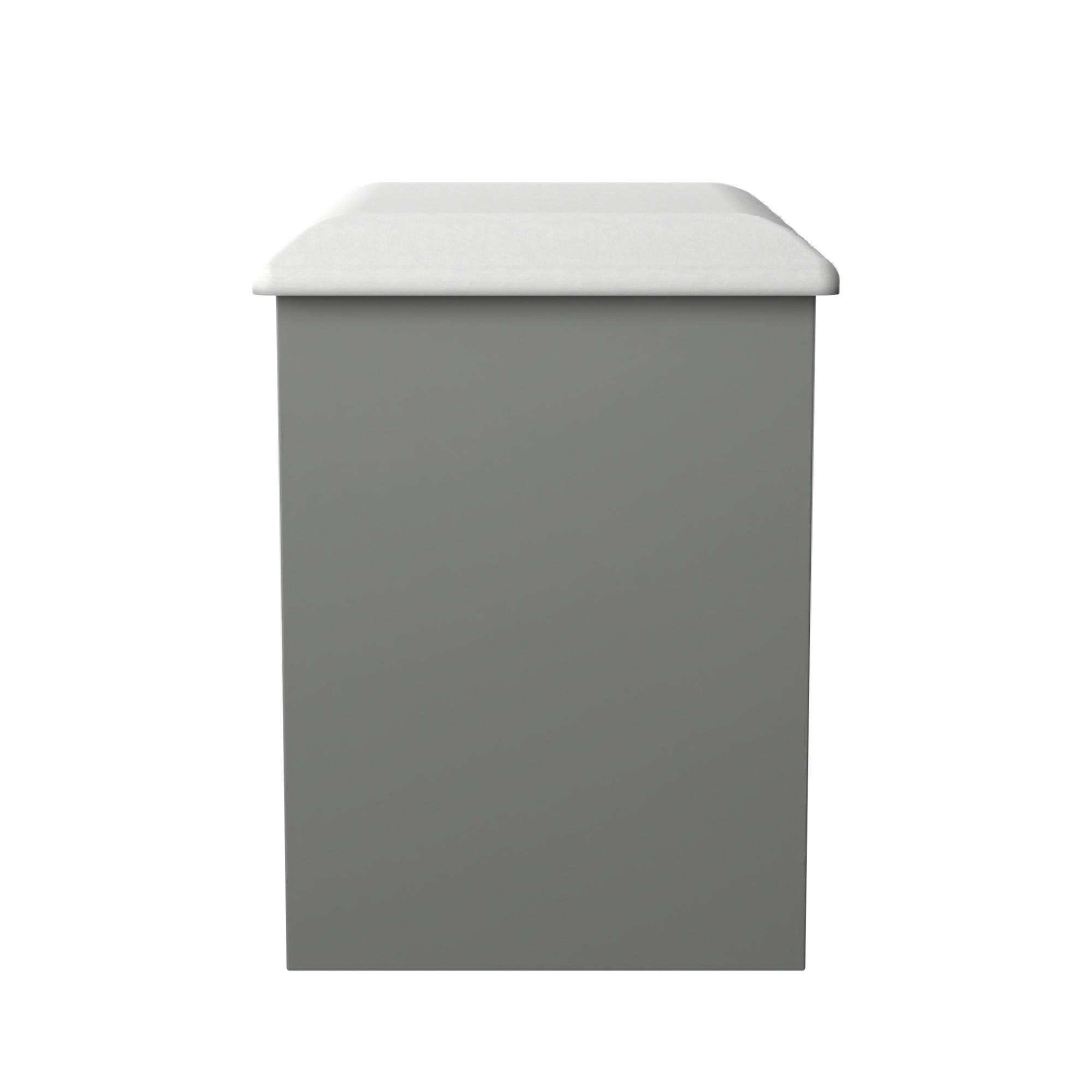 Yarmouth Dressing Stool - Padded - Dusk Grey