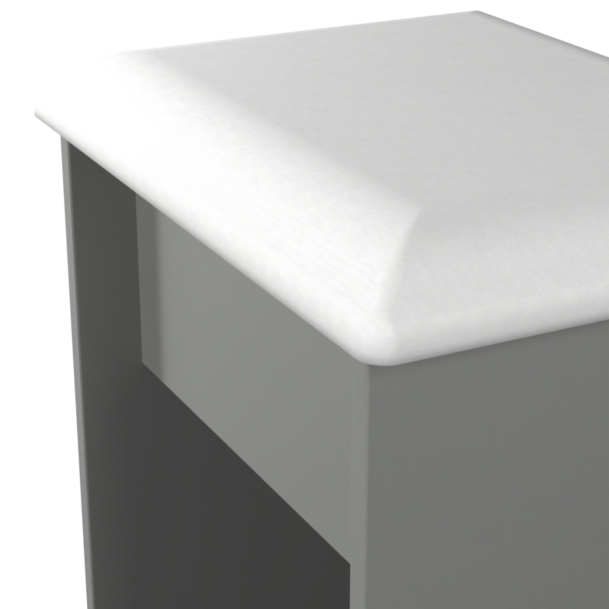 Yarmouth Dressing Stool - Padded - Dusk Grey