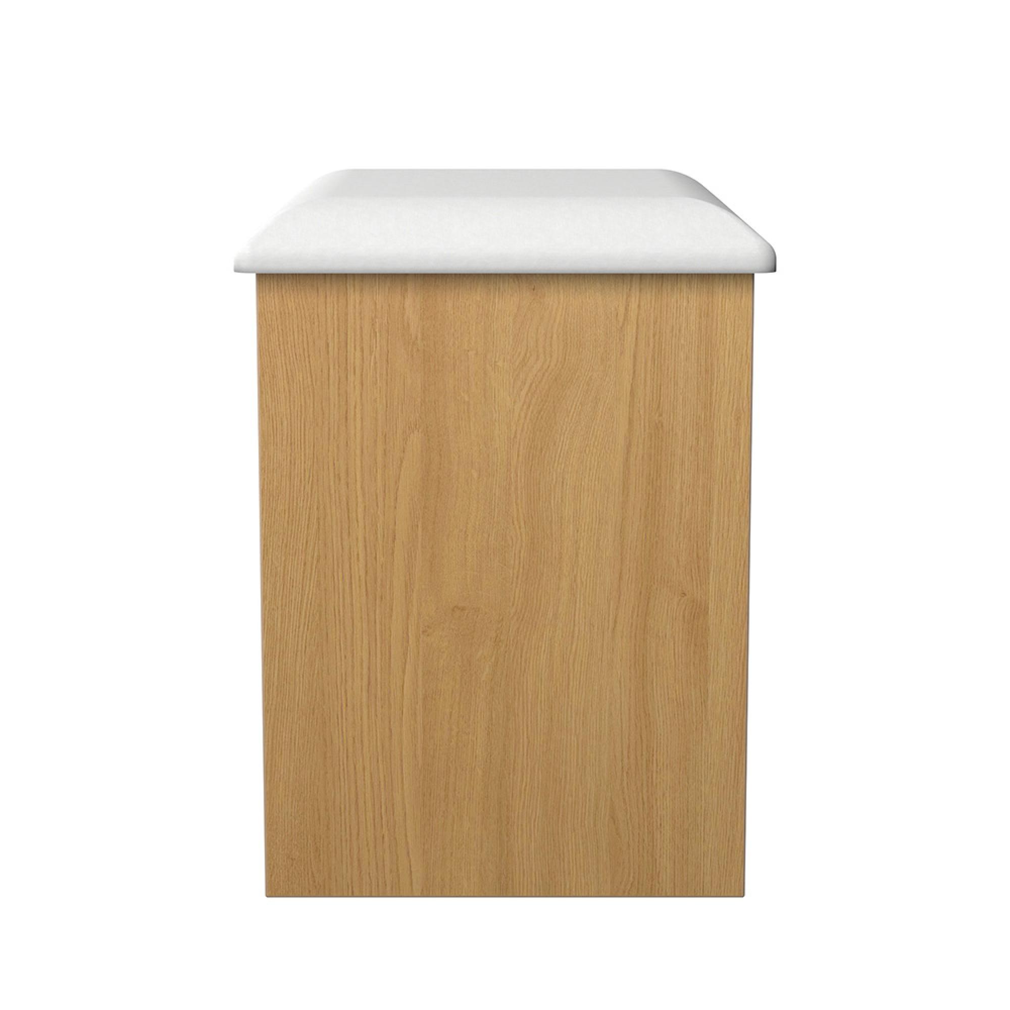 Monaco Dressing Stool - Padded - Modern Oak