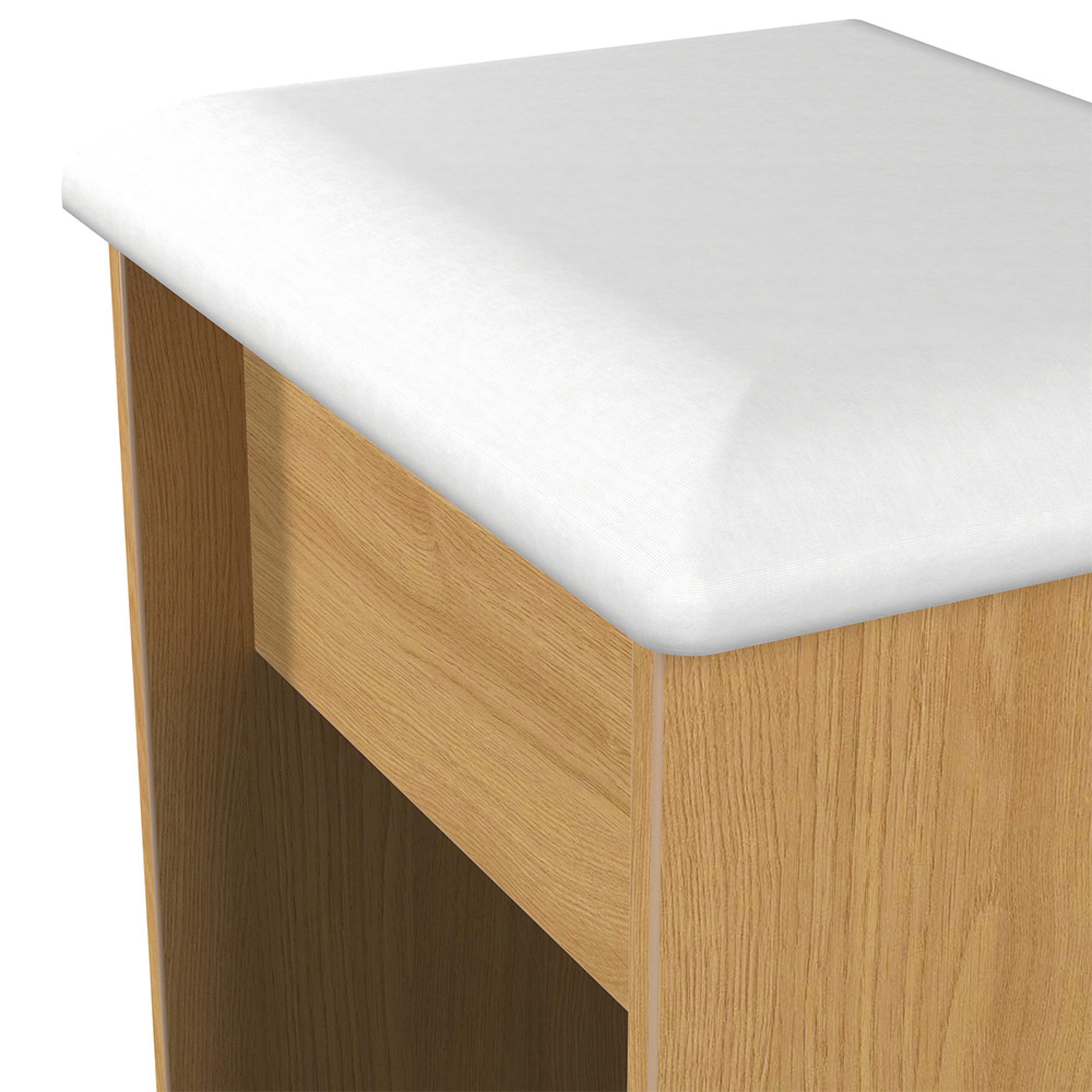 Monaco Dressing Stool - Padded - Modern Oak