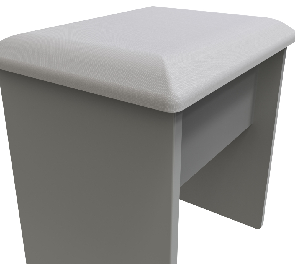 Beverley Dressing Stool - Padded - Grey