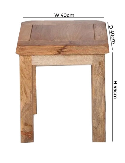 Bombay Solid Mango Wood Dressing Stool