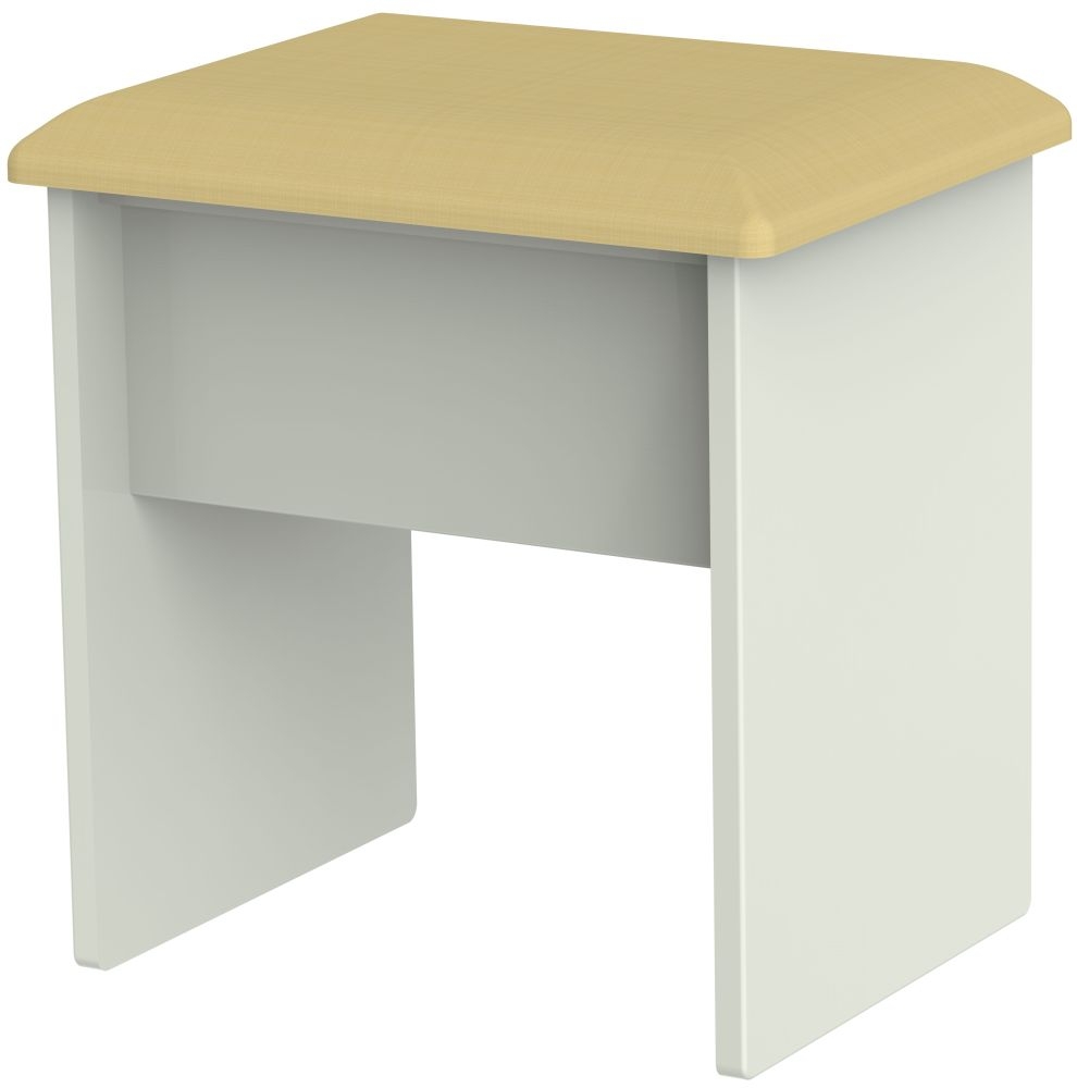 Knightsbridge Cashmere Matt Padded Dressing Stool