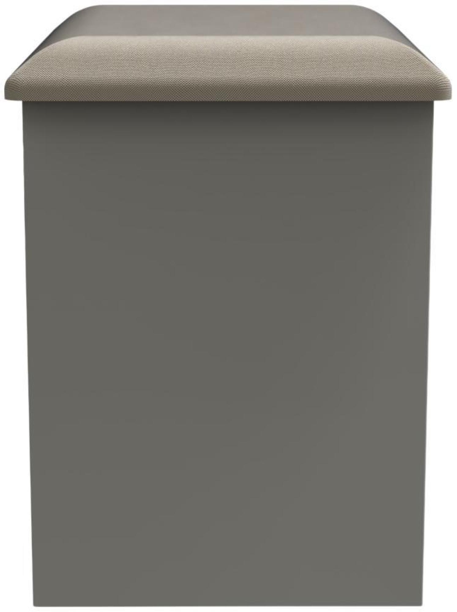 Milan Dressing Stool - Padded - Grey