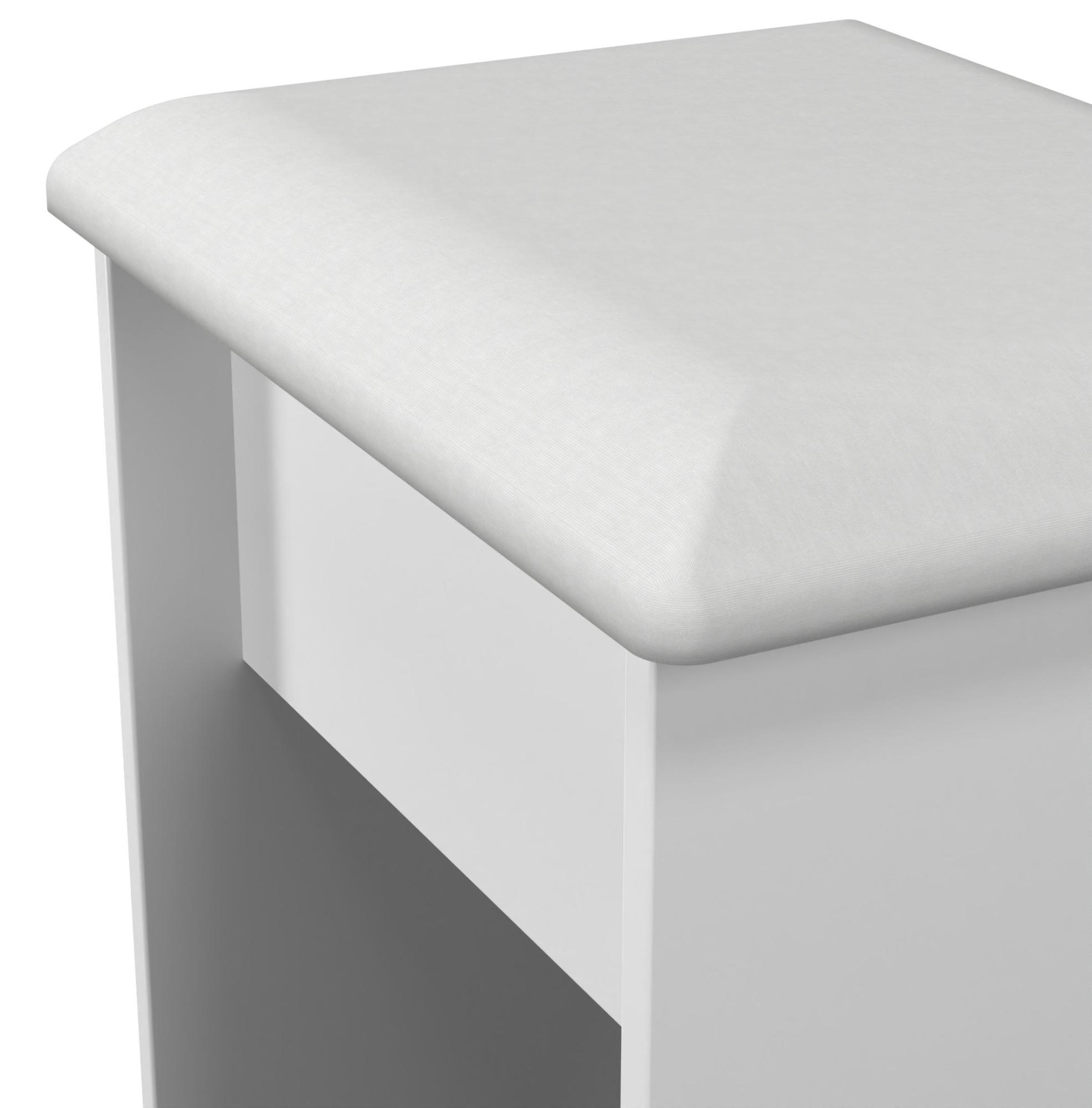 Padstow Dressing Stool - Padded - White