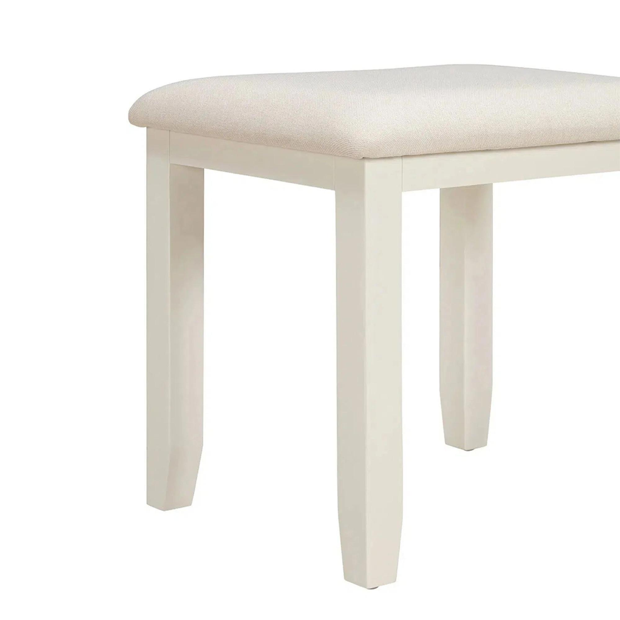 Paisley Cream Painted Padded Dressing Stool