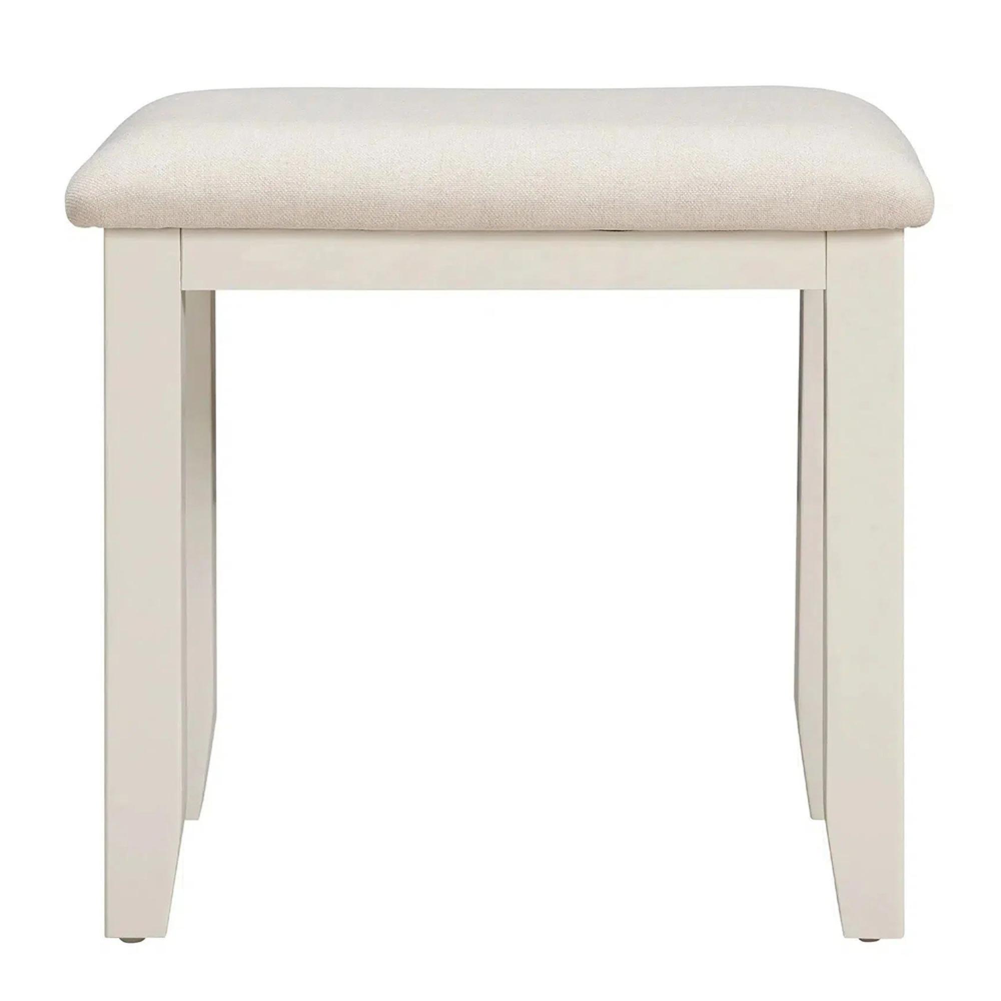 Paisley Cream Painted Padded Dressing Stool