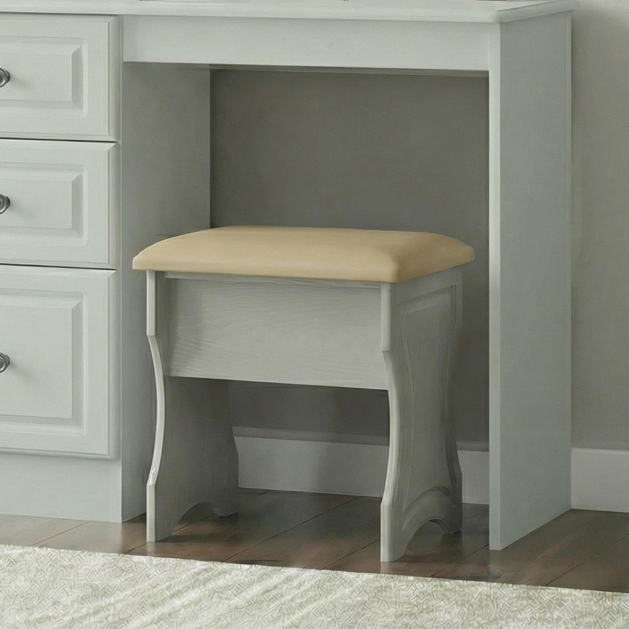 Pembroke Cashmere Padded Dressing Stool