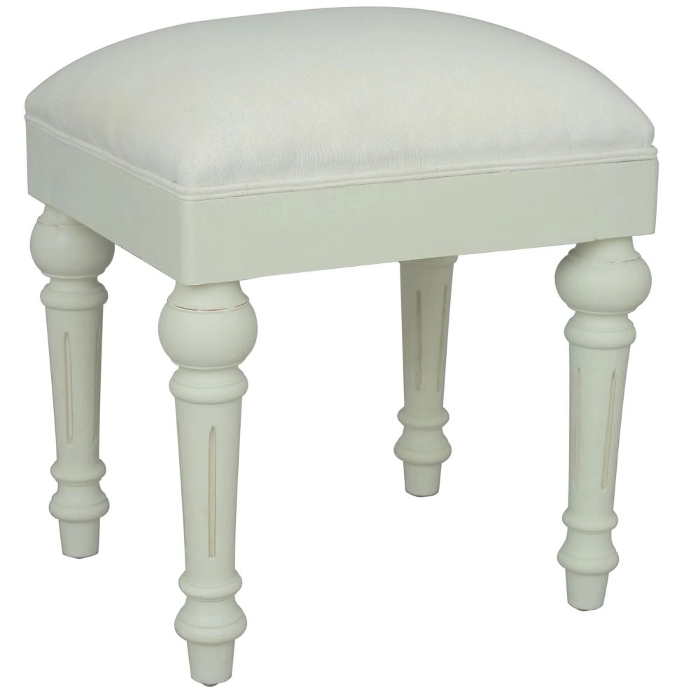 Solana French Lime White Dressing Stool