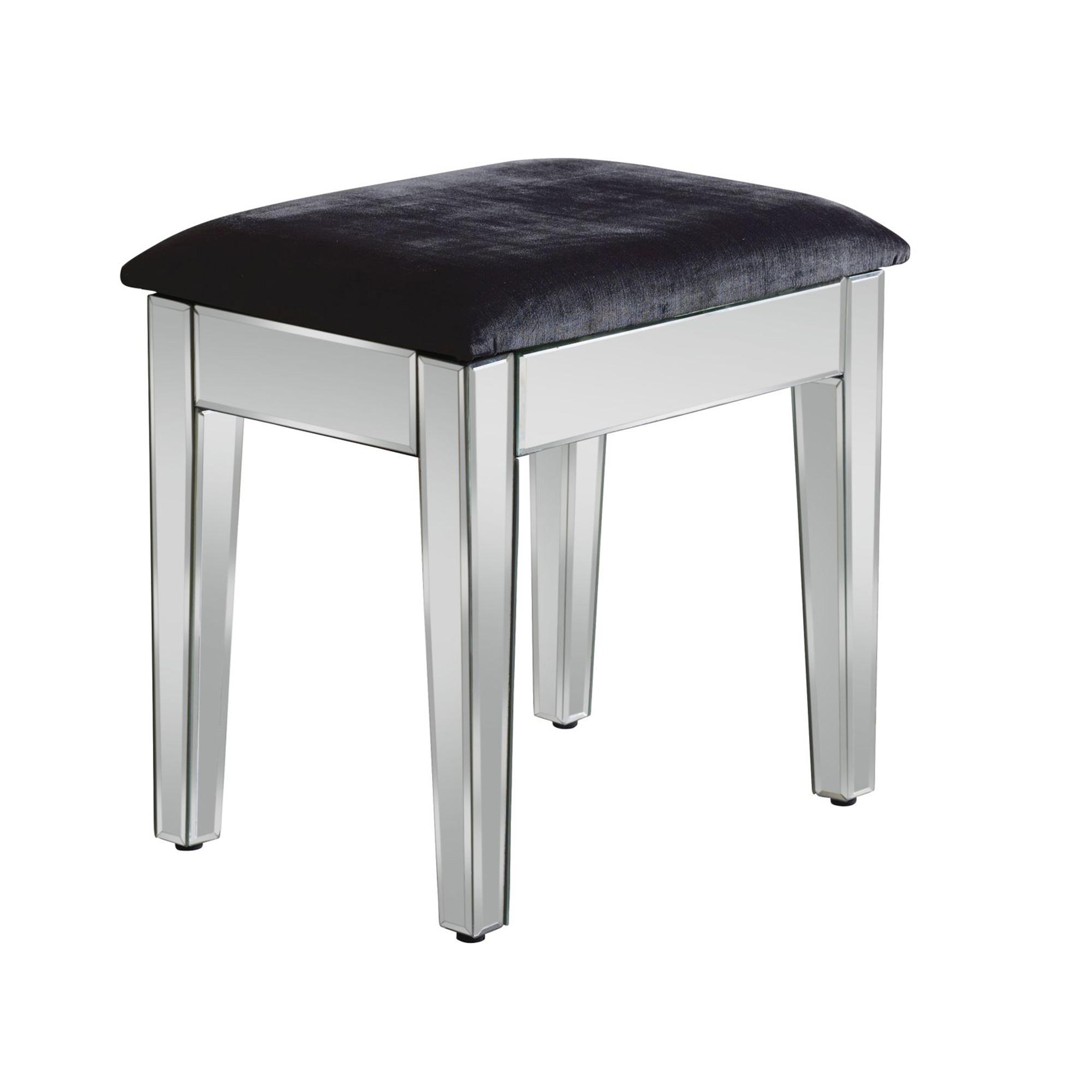 Valencia Dressing Stool - Padded - Mirrored