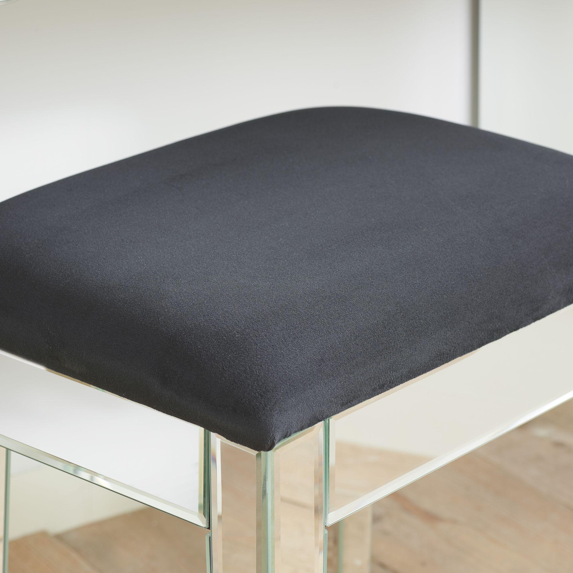 Valencia Dressing Stool - Padded - Mirrored