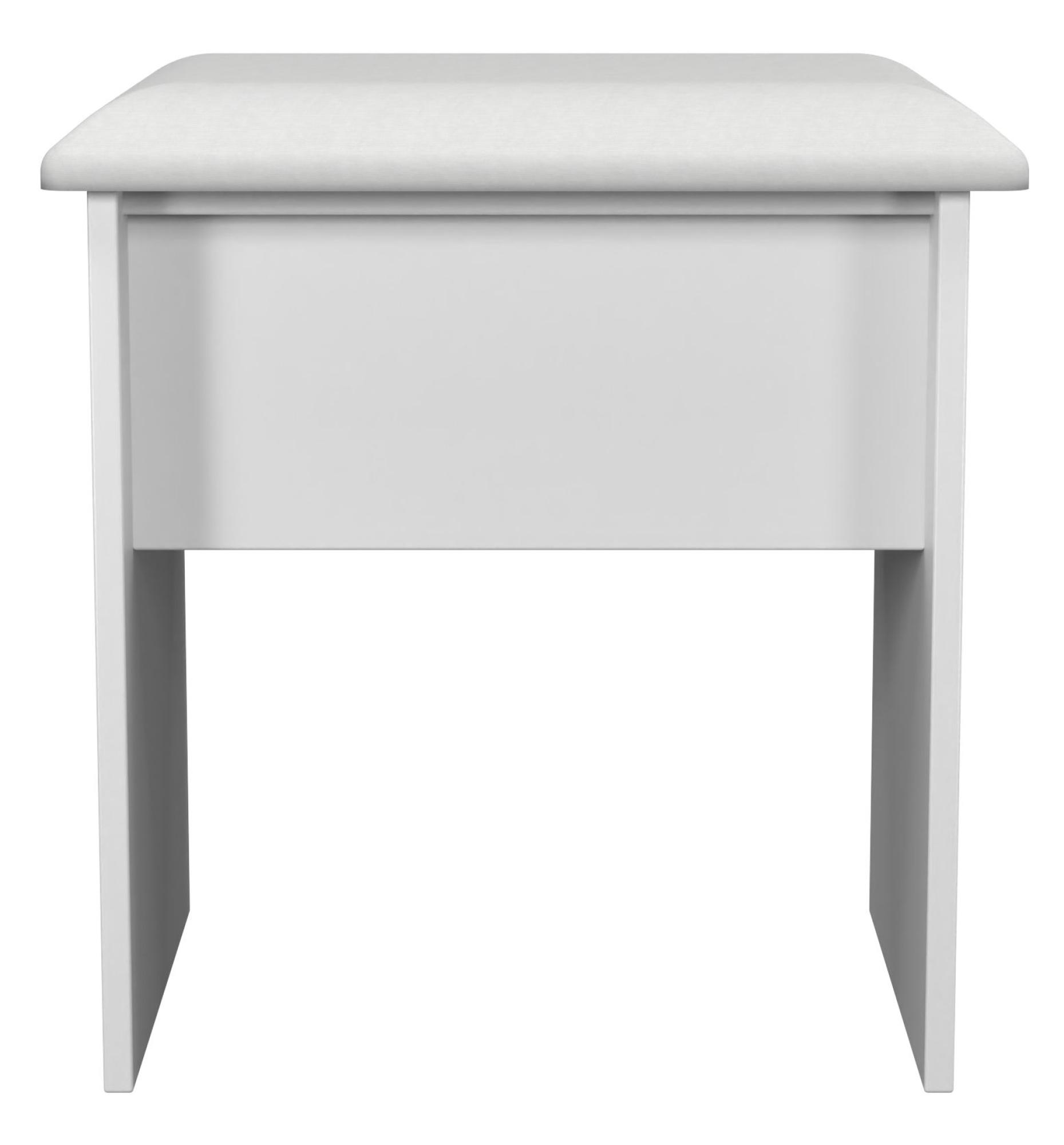 Worcester White Padded Dressing Stool