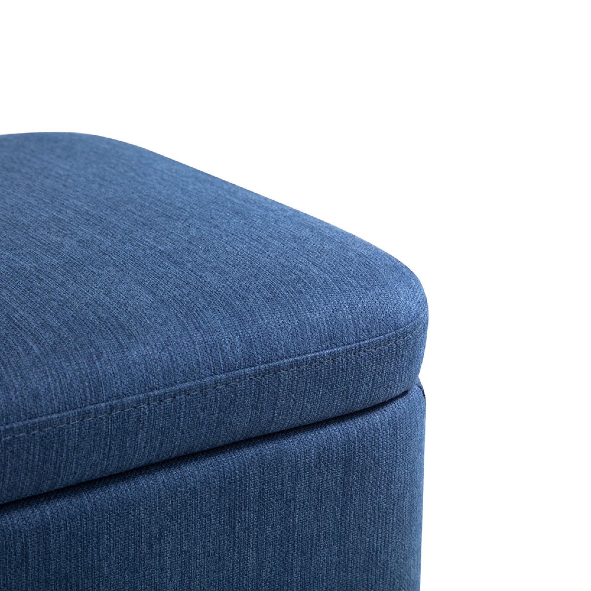 Astrid Blanket Box - Blue Fabric