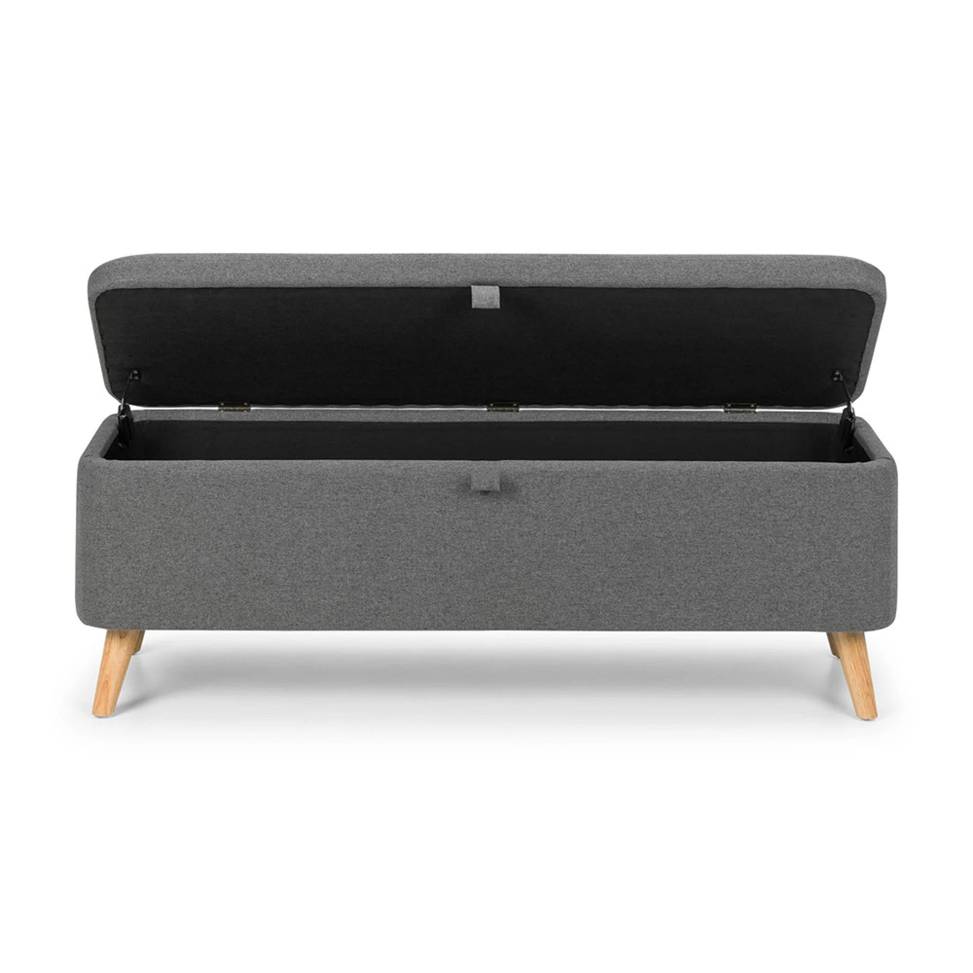 Astrid Blanket Box - Grey Fabric