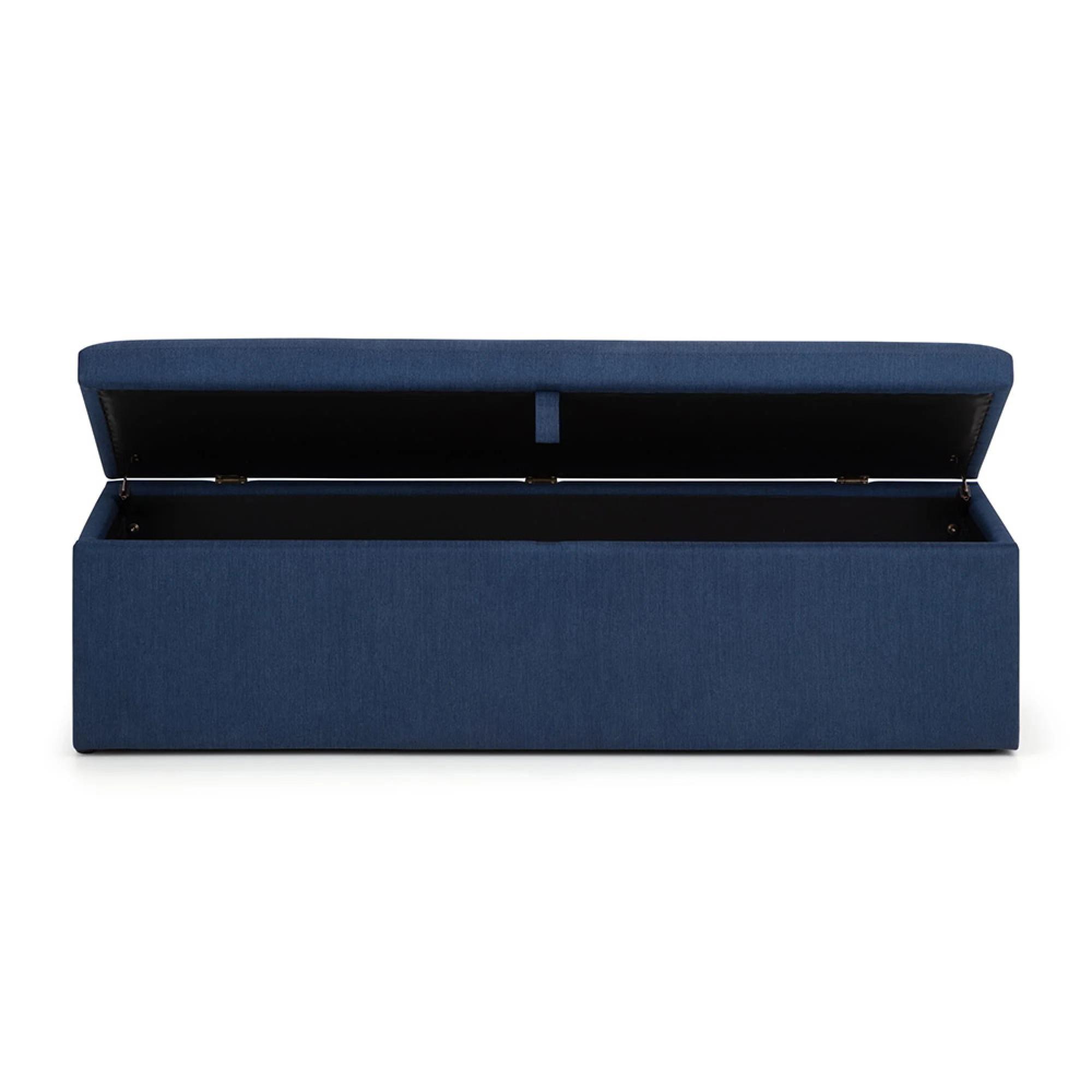 Sorrento Blanket Box - Blue Fabric