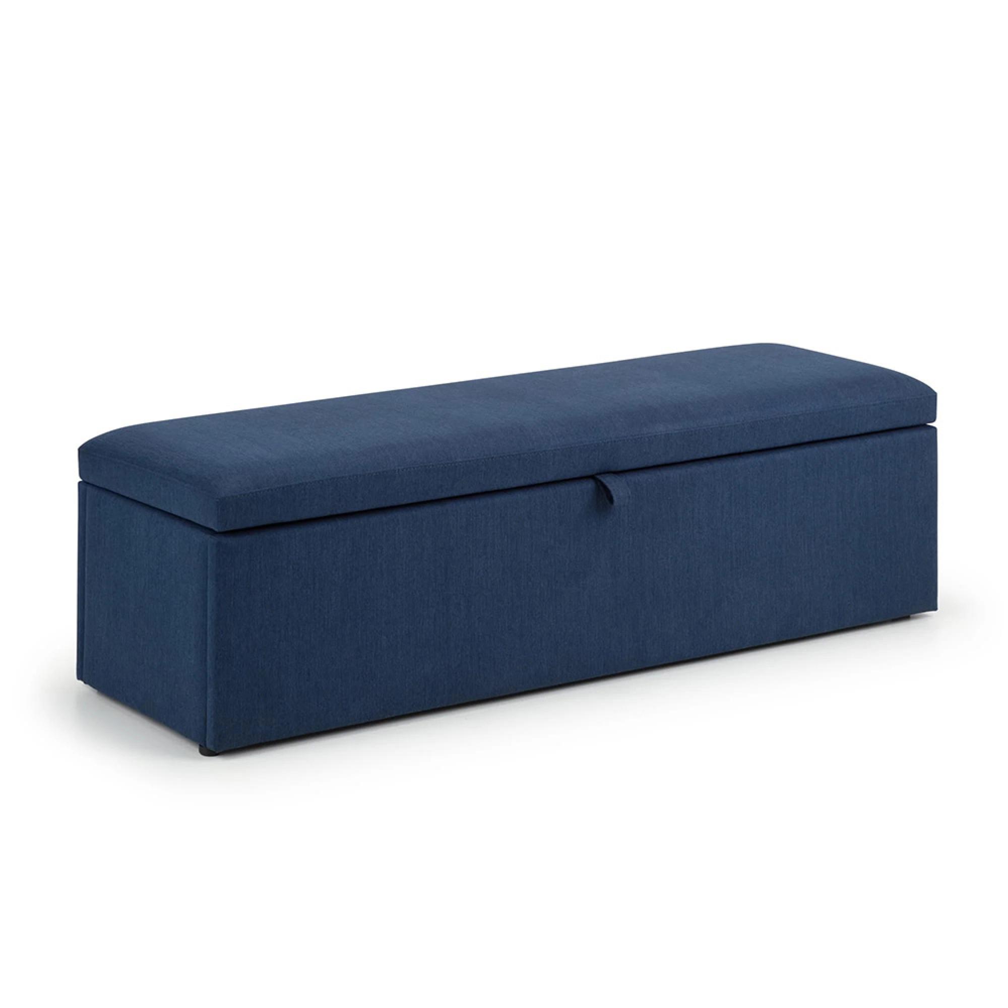 Sorrento Blanket Box - Blue Fabric