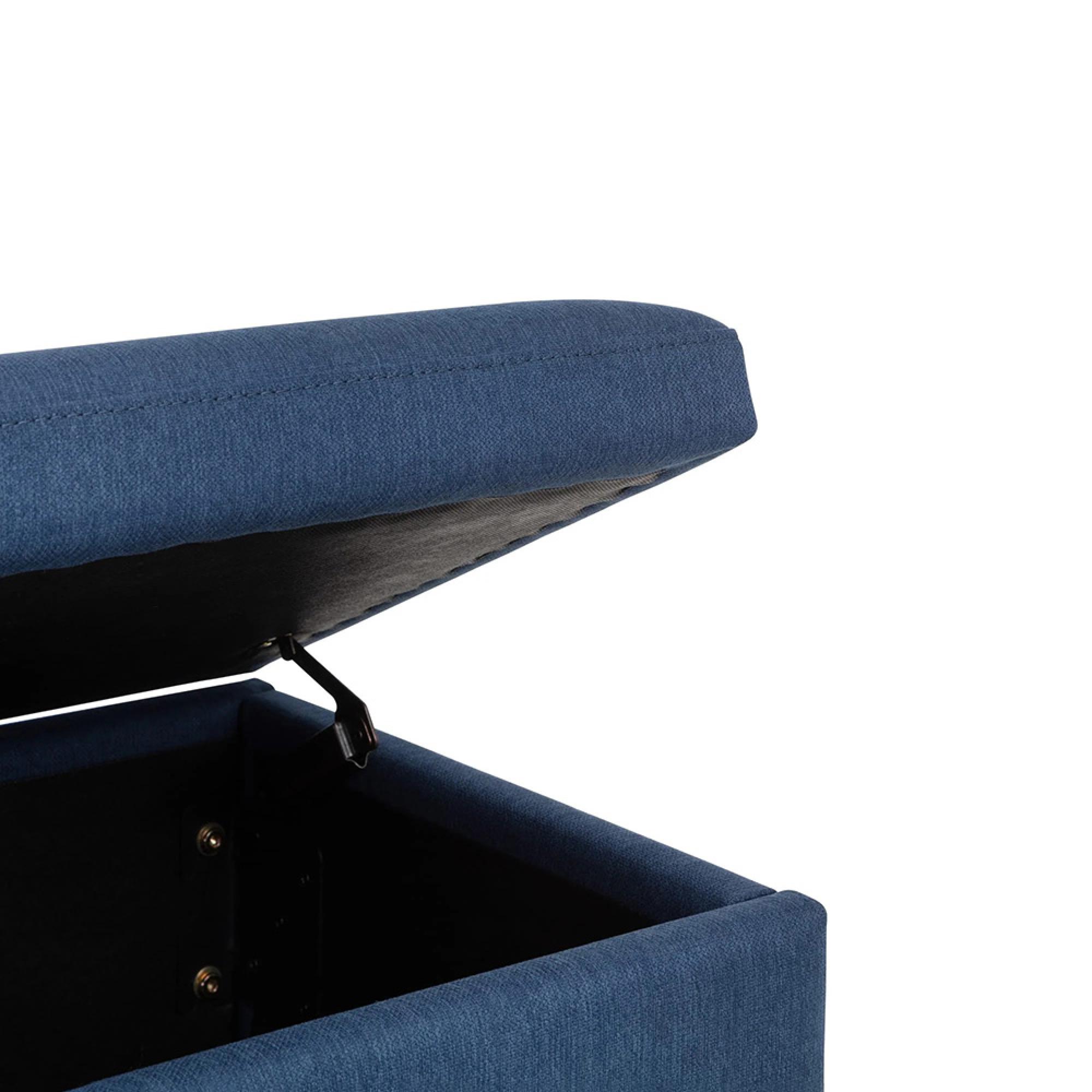 Sorrento Blanket Box - Blue Fabric