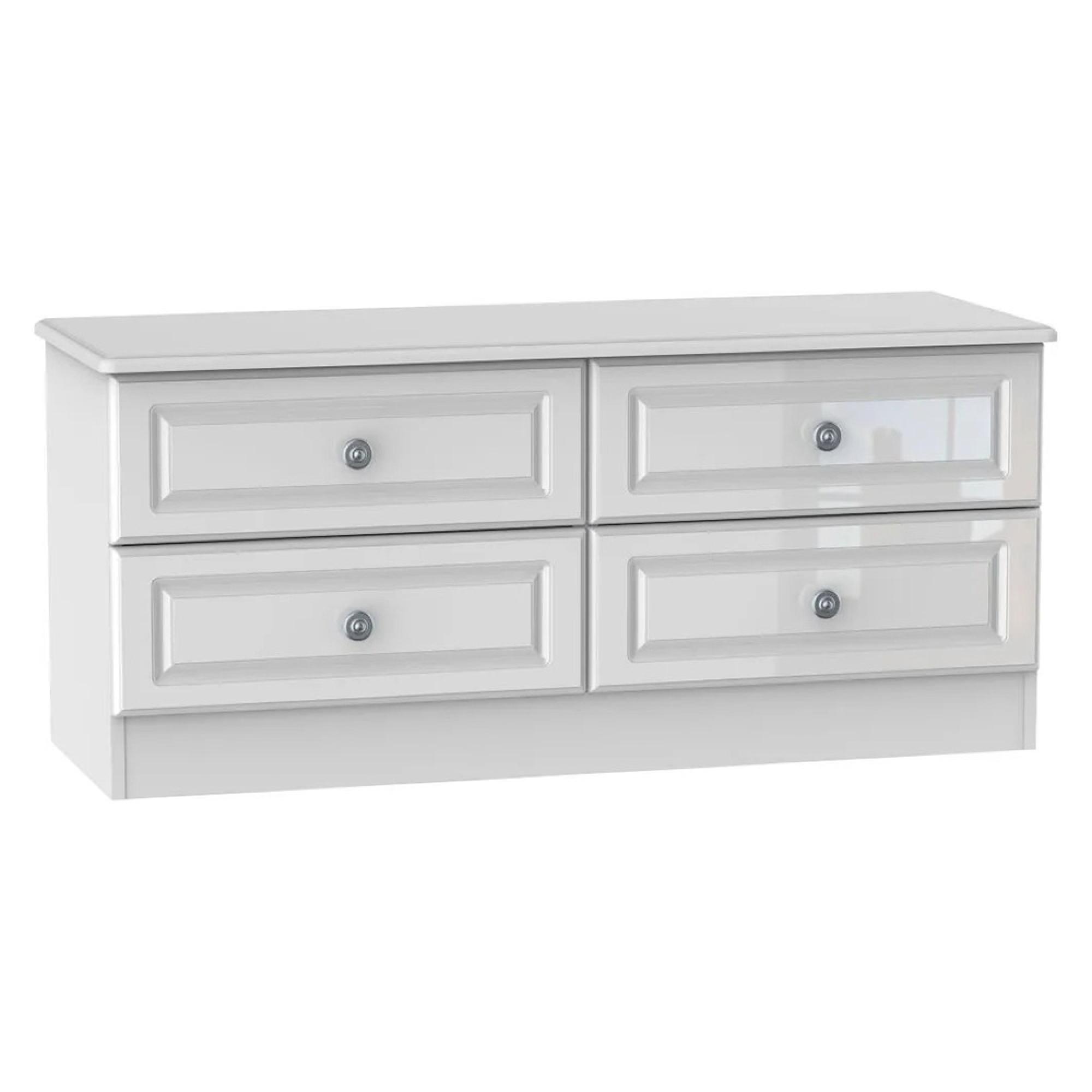Pembroke Bed Box - White Gloss