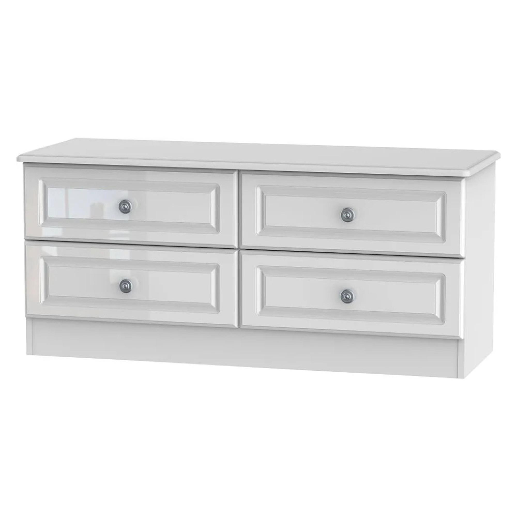 Pembroke Bed Box - White Gloss