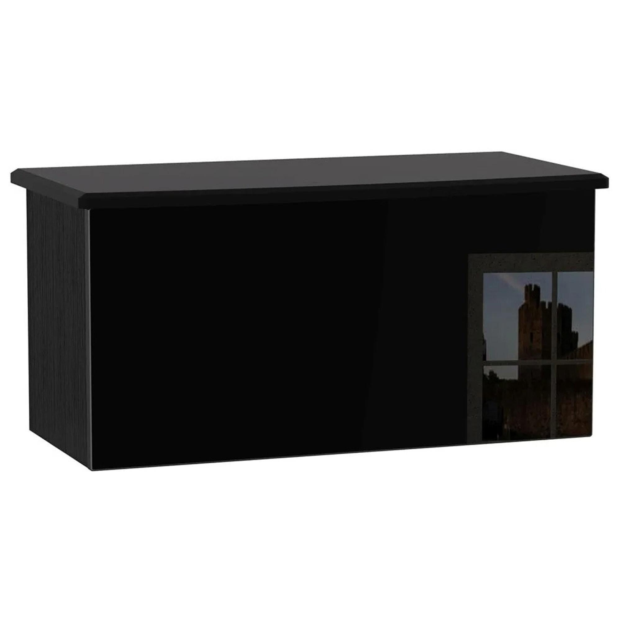 Knightsbridge Blanket Box - Black Gloss